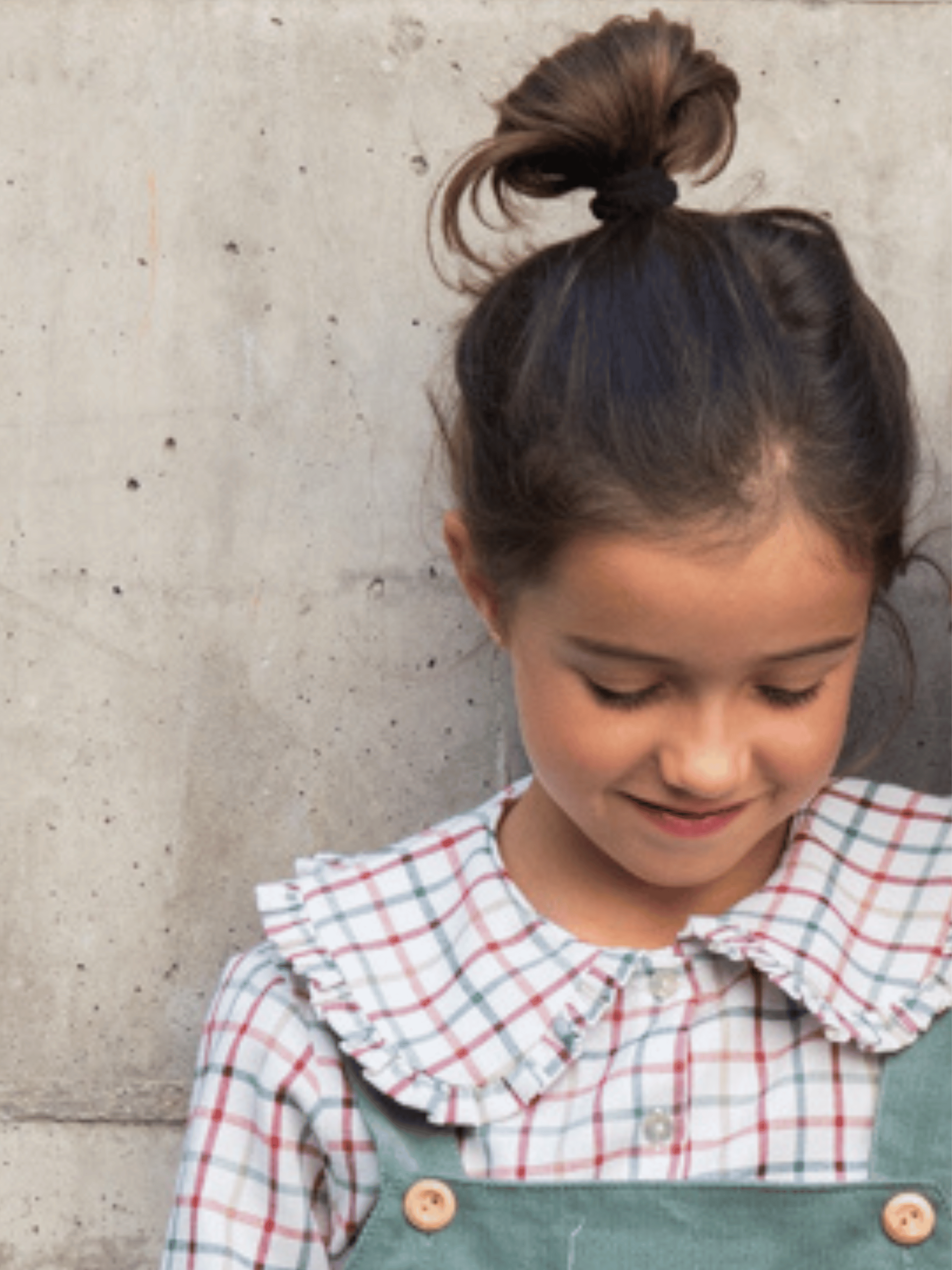 Blouse à carreaux multicolores