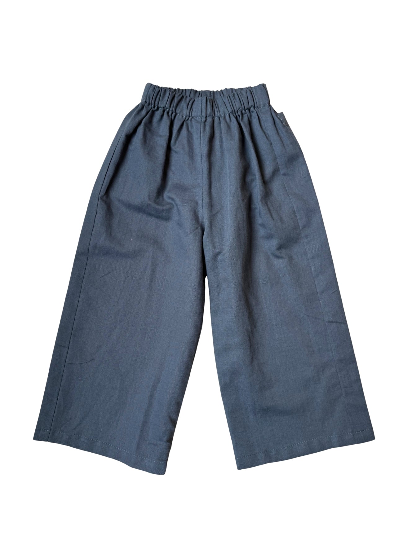 Pantalón lino azul pizarra
