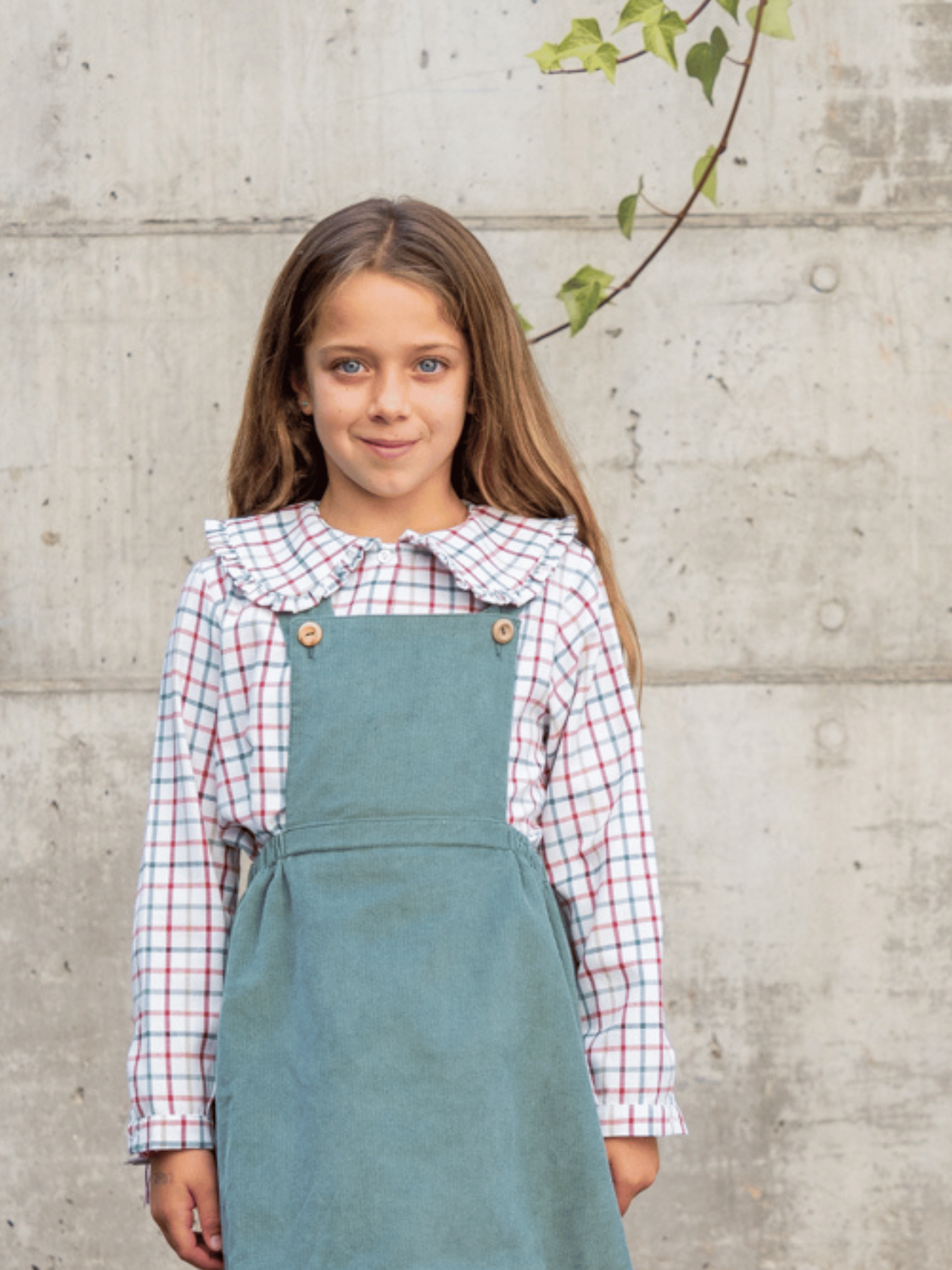 Blouse à carreaux multicolores