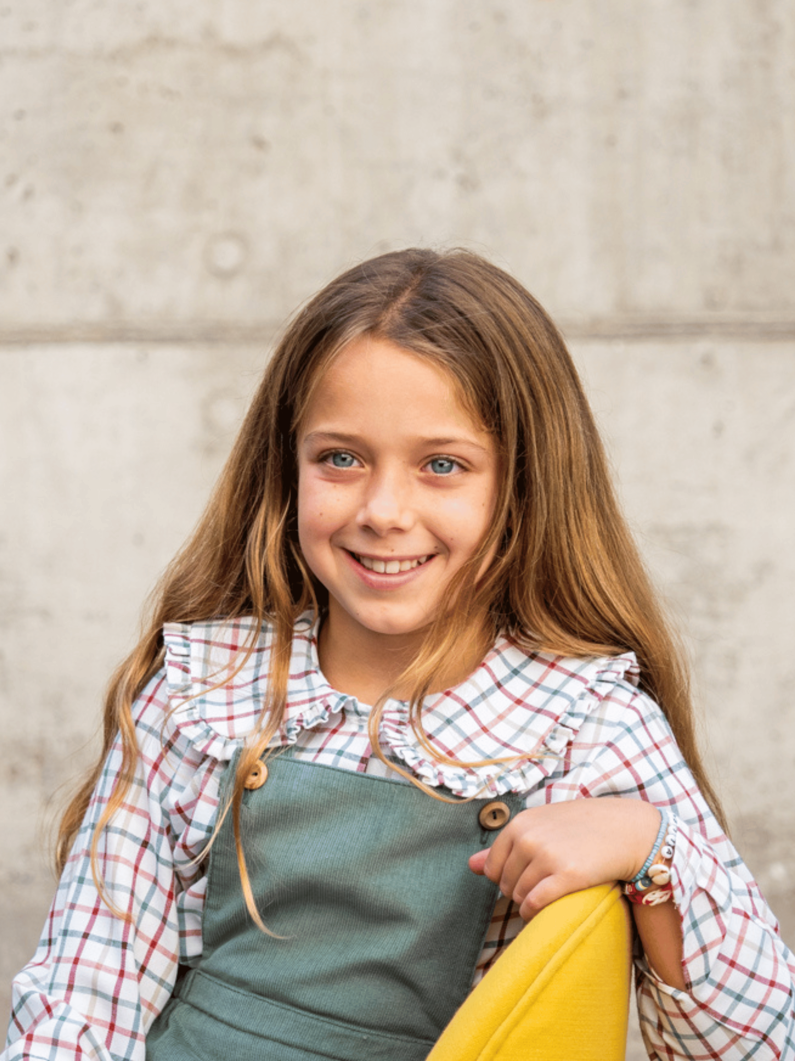 Blouse à carreaux multicolores