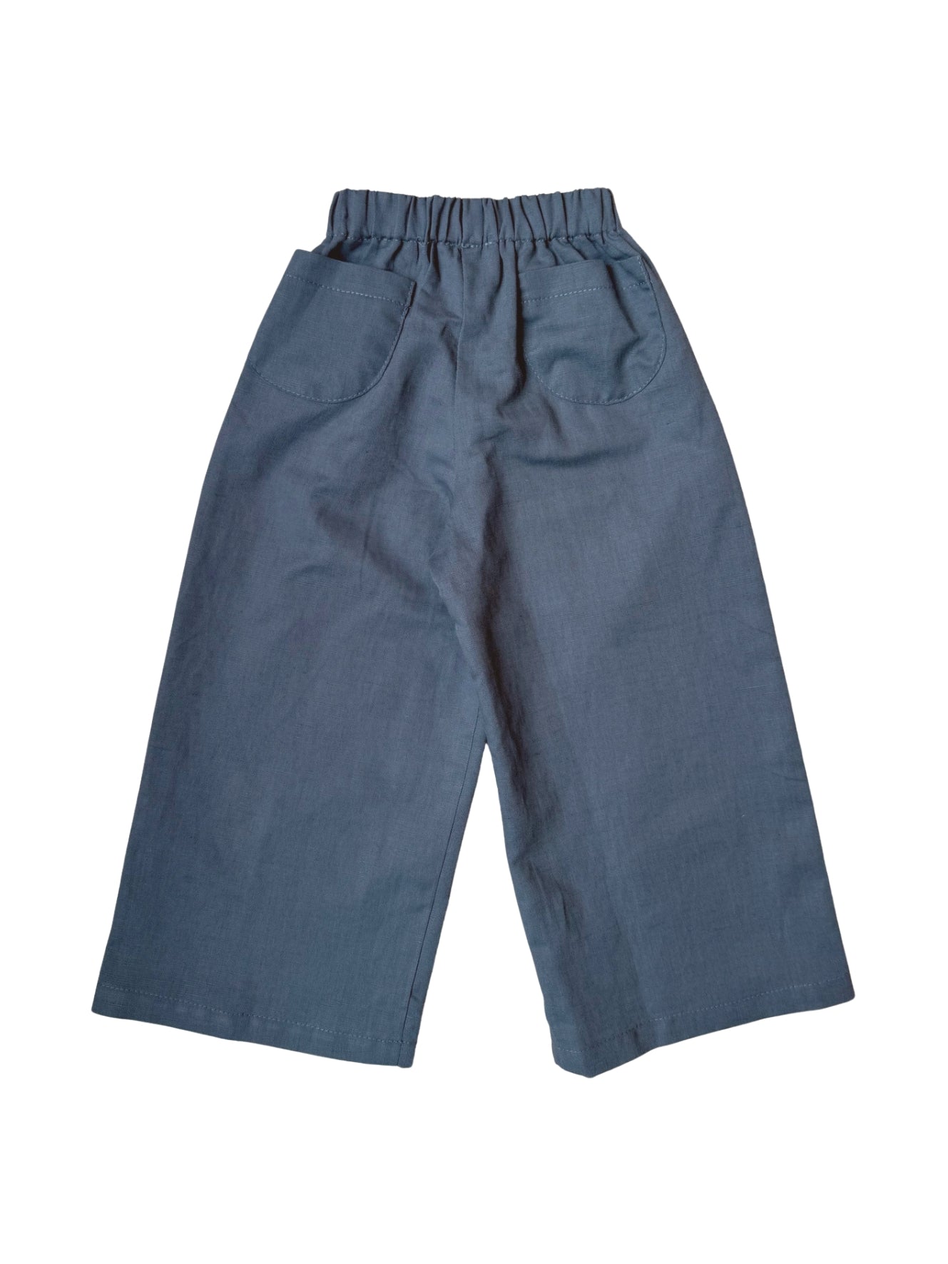 Pantalón lino azul pizarra