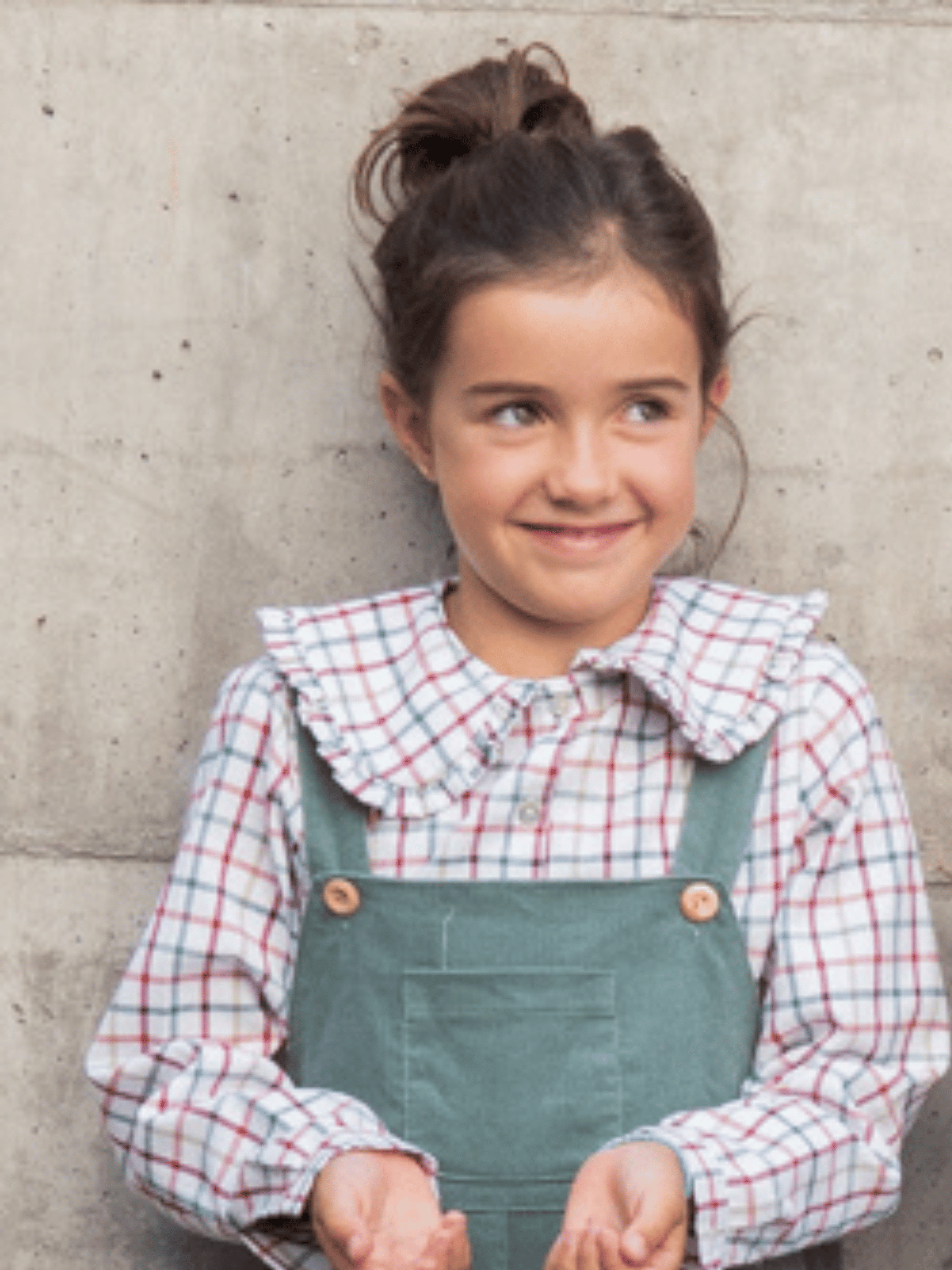 Blouse à carreaux multicolores