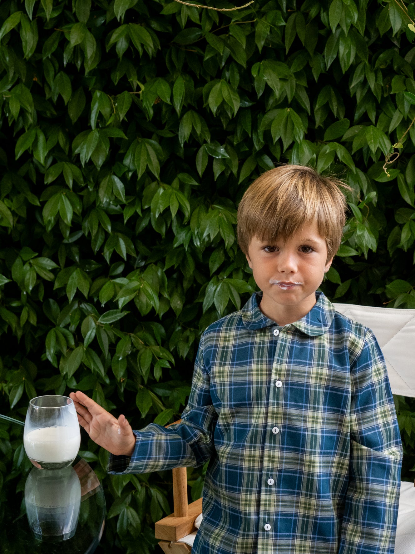 Pyjama à carreaux vert