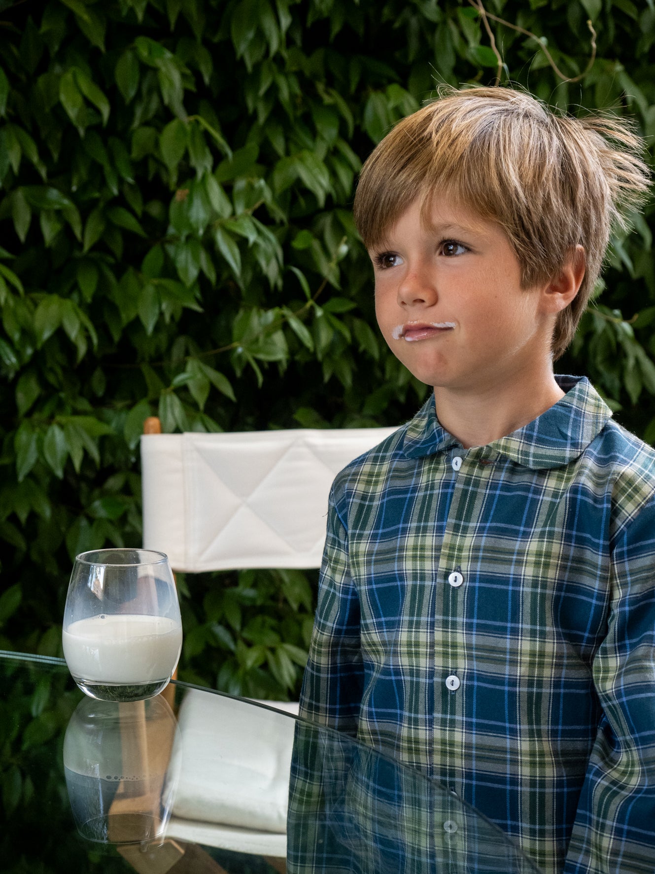 Pyjama à carreaux vert