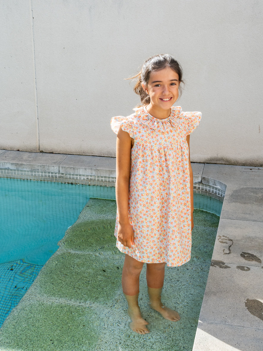 Robe col ailes