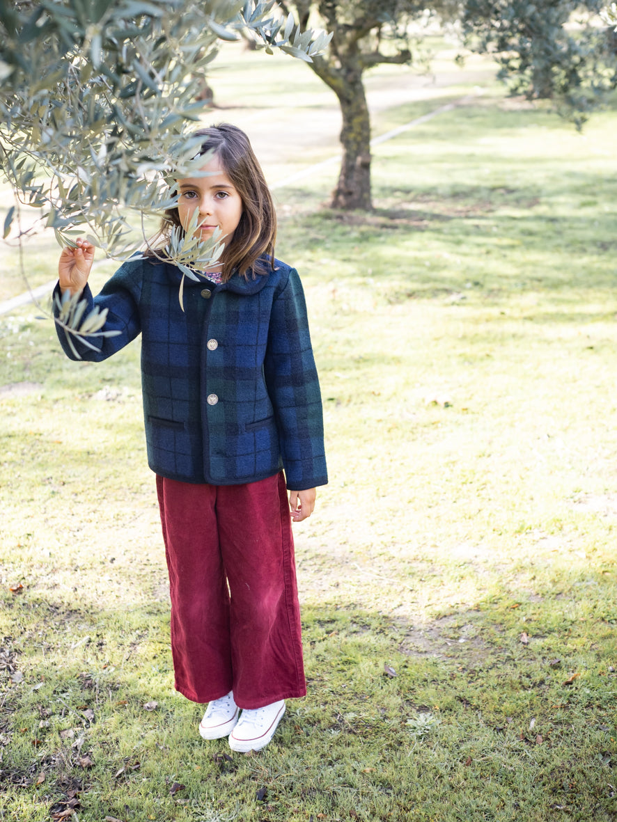 Pantalón pana burdeos