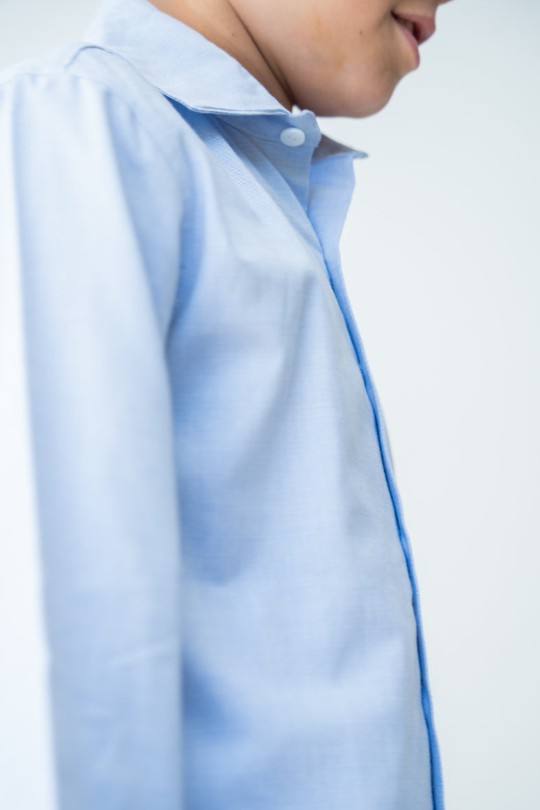 Chemise oxford bleue