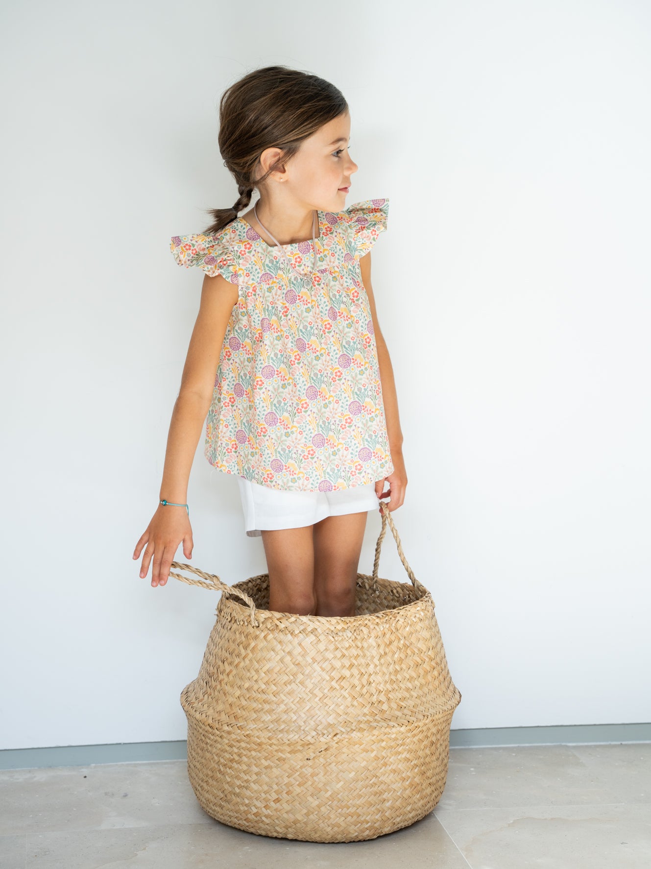 Short en lin blanc