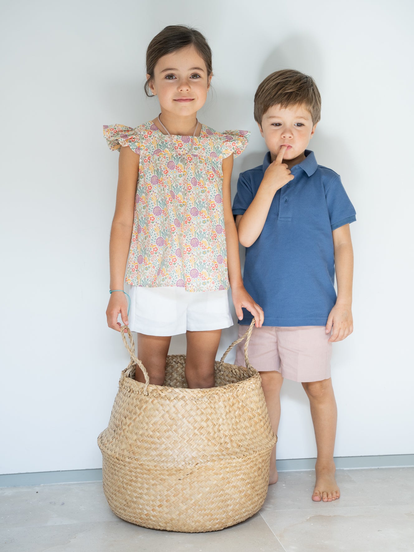 Short en lin blanc