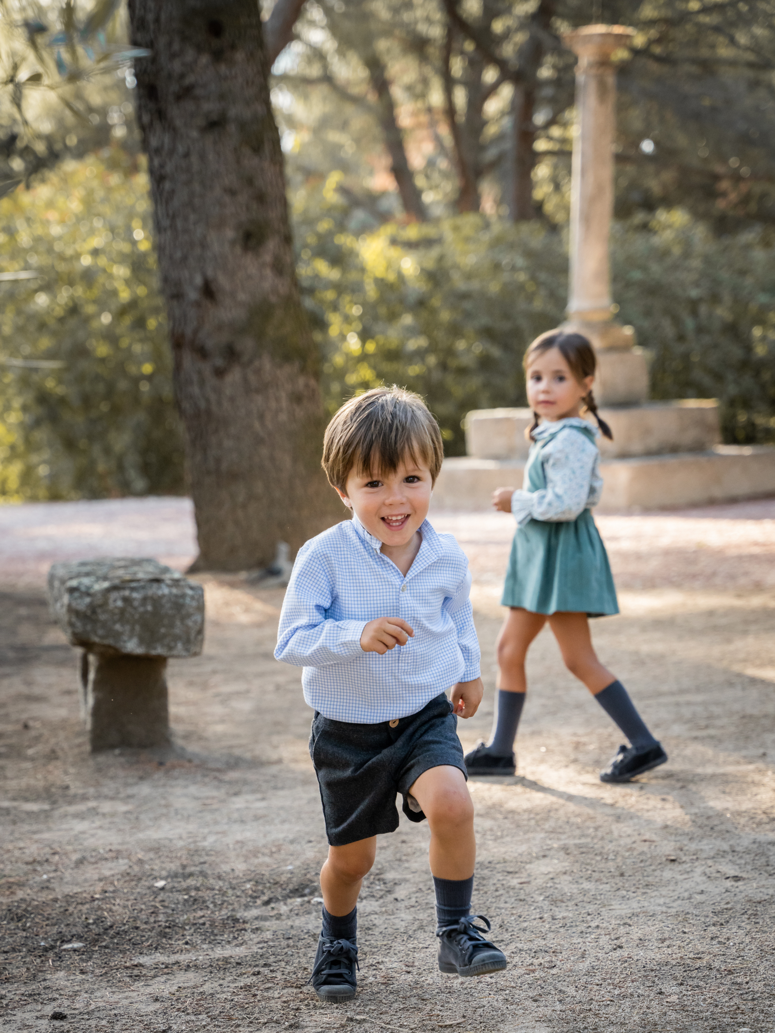 Short en flanelle gris