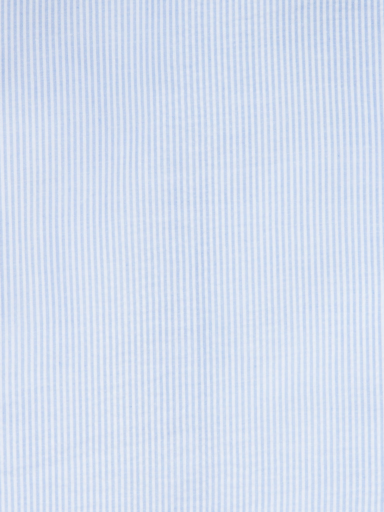 Chemise mao rayée bleue