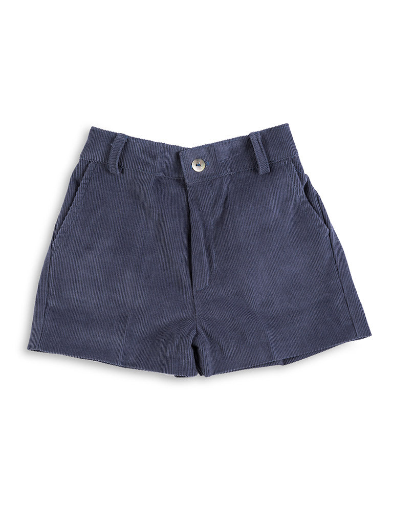 Pantalon en velours côtelé bleu