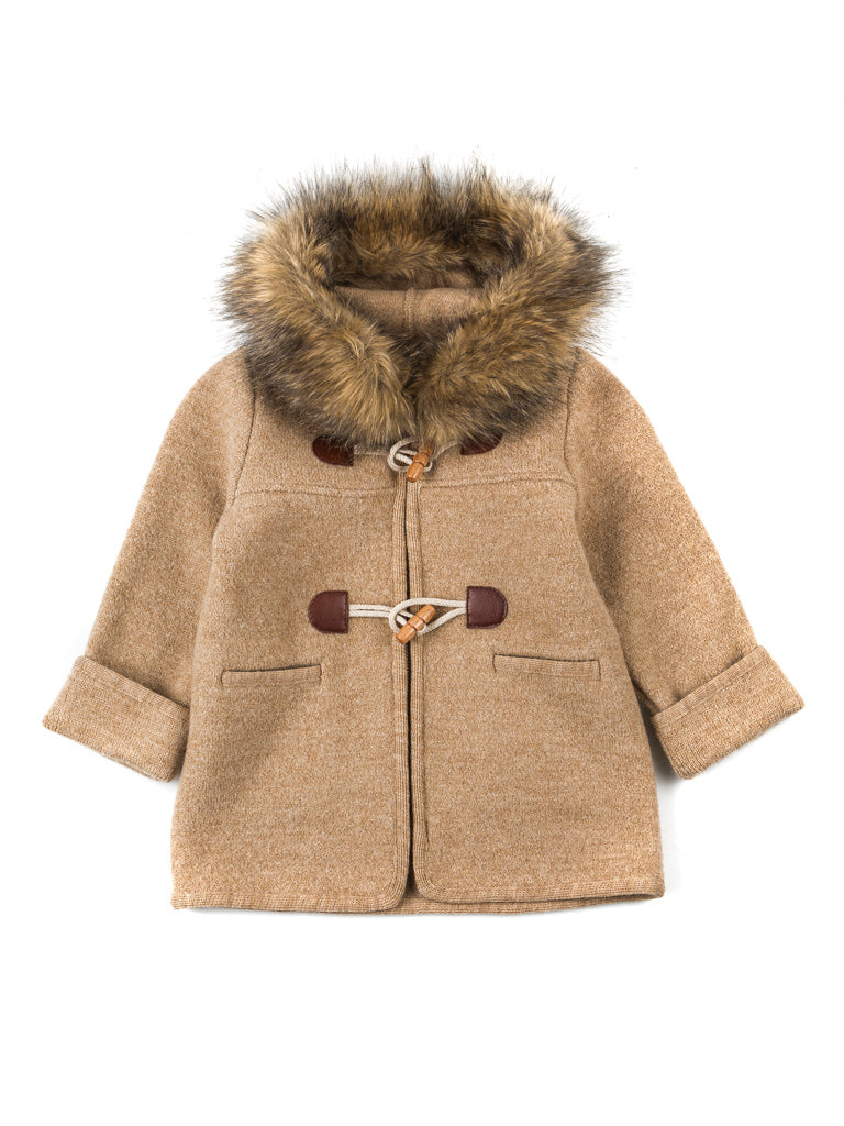 Trenca camel con pelo para niña y niño Minis Baby&Kids shop online