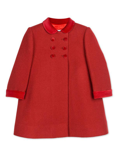 Abrigo inglés rojo para niña - Princesa Charlotte - Minis Baby&Kids