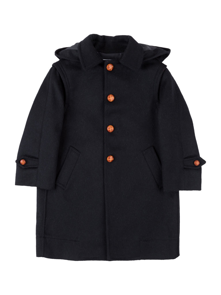 Manteau Loden Autrichien Bleu Marine