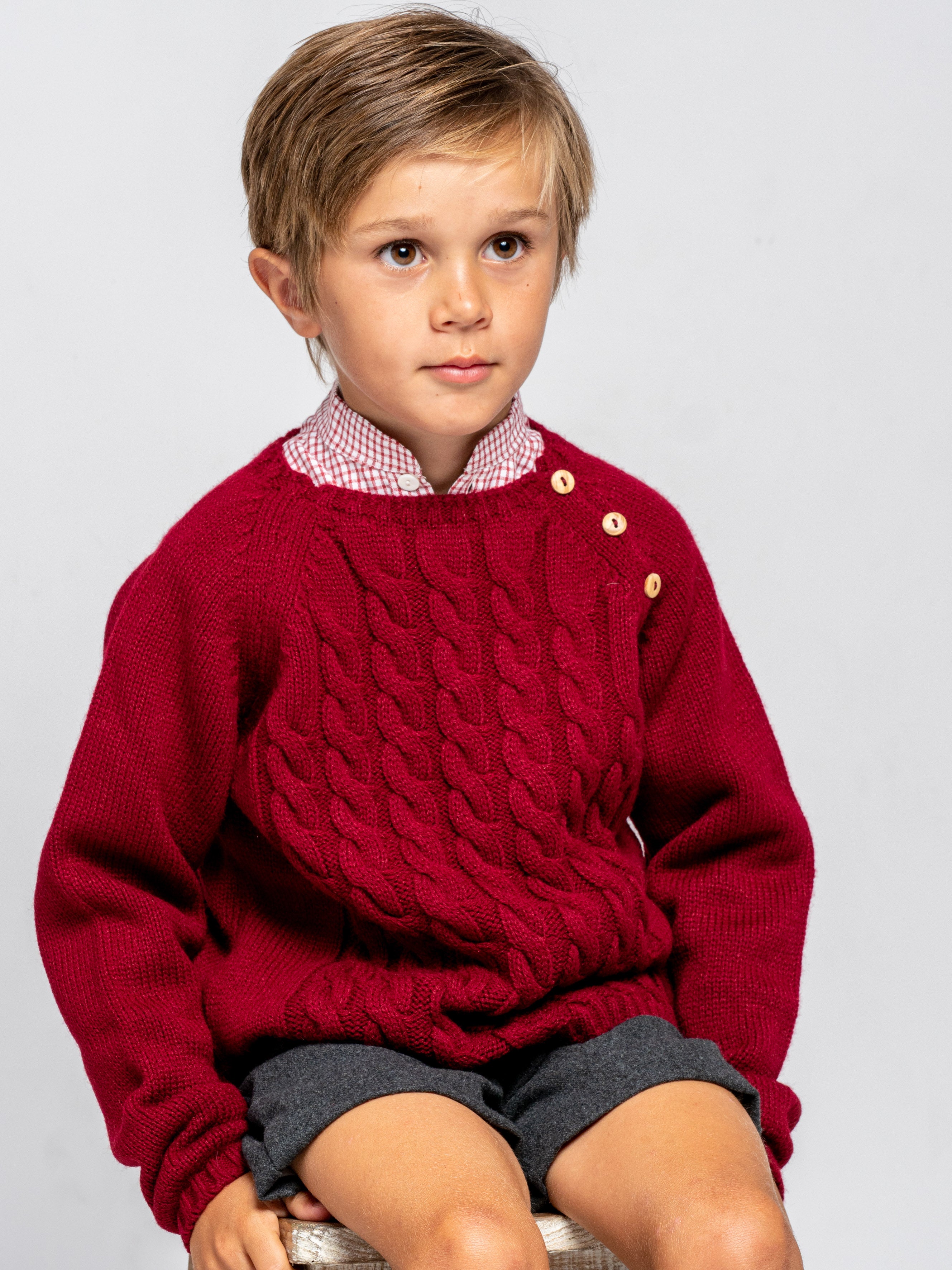 Short en flanelle gris