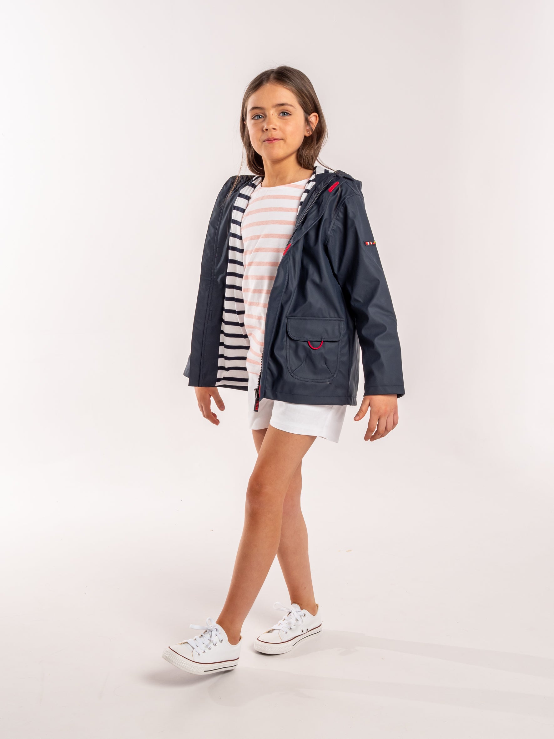 Imperméable bleu marin