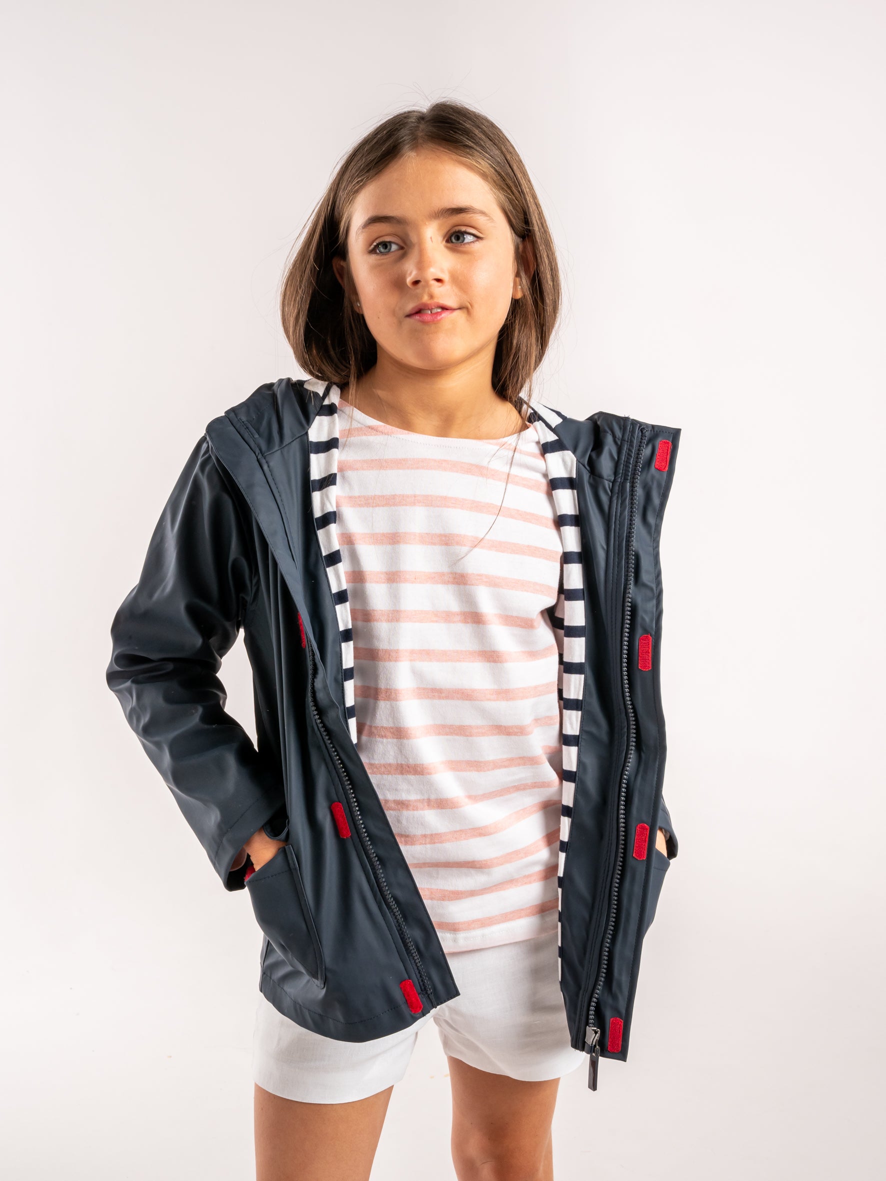 Imperméable bleu marin