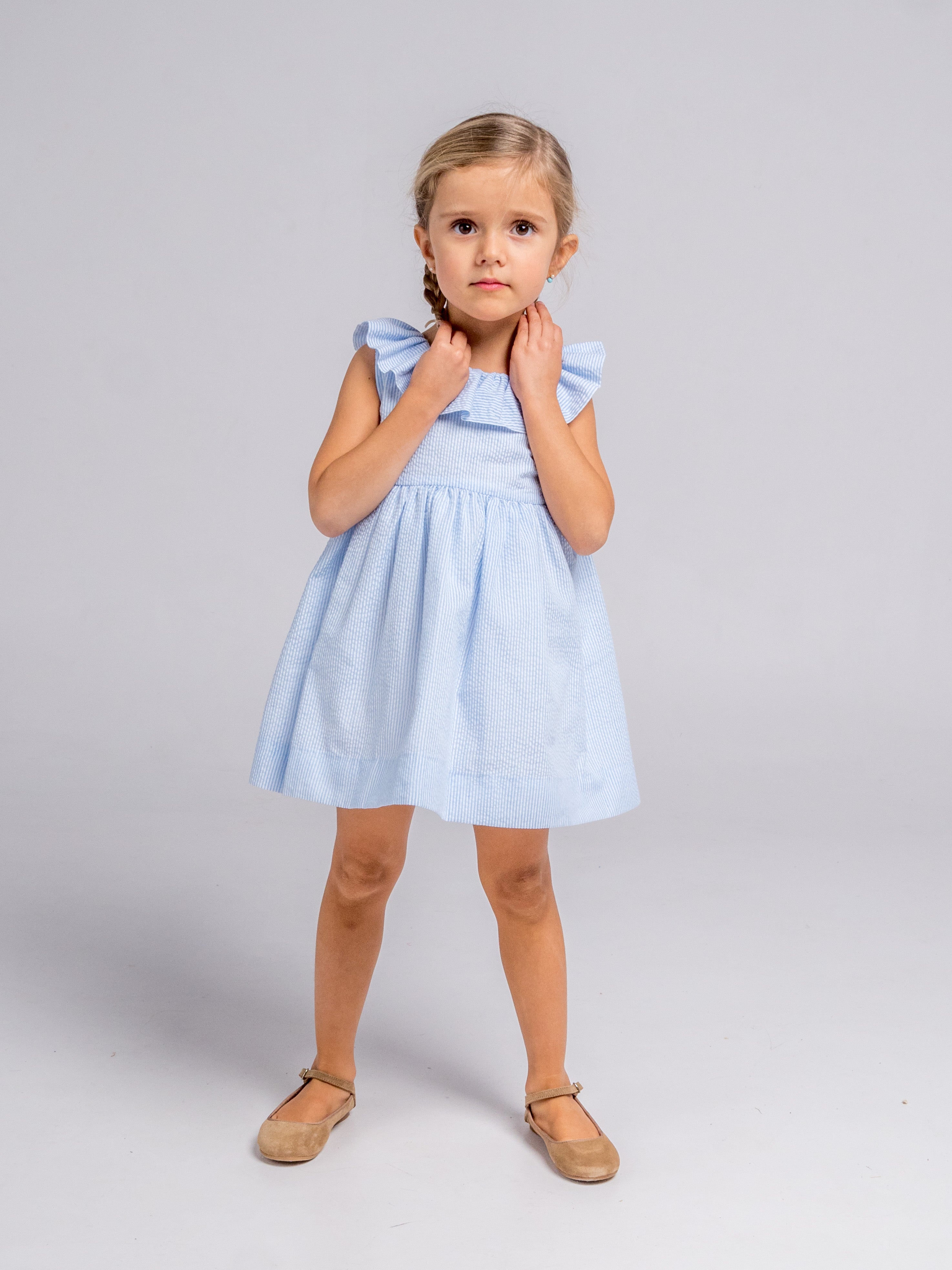 Vestido rayas azul