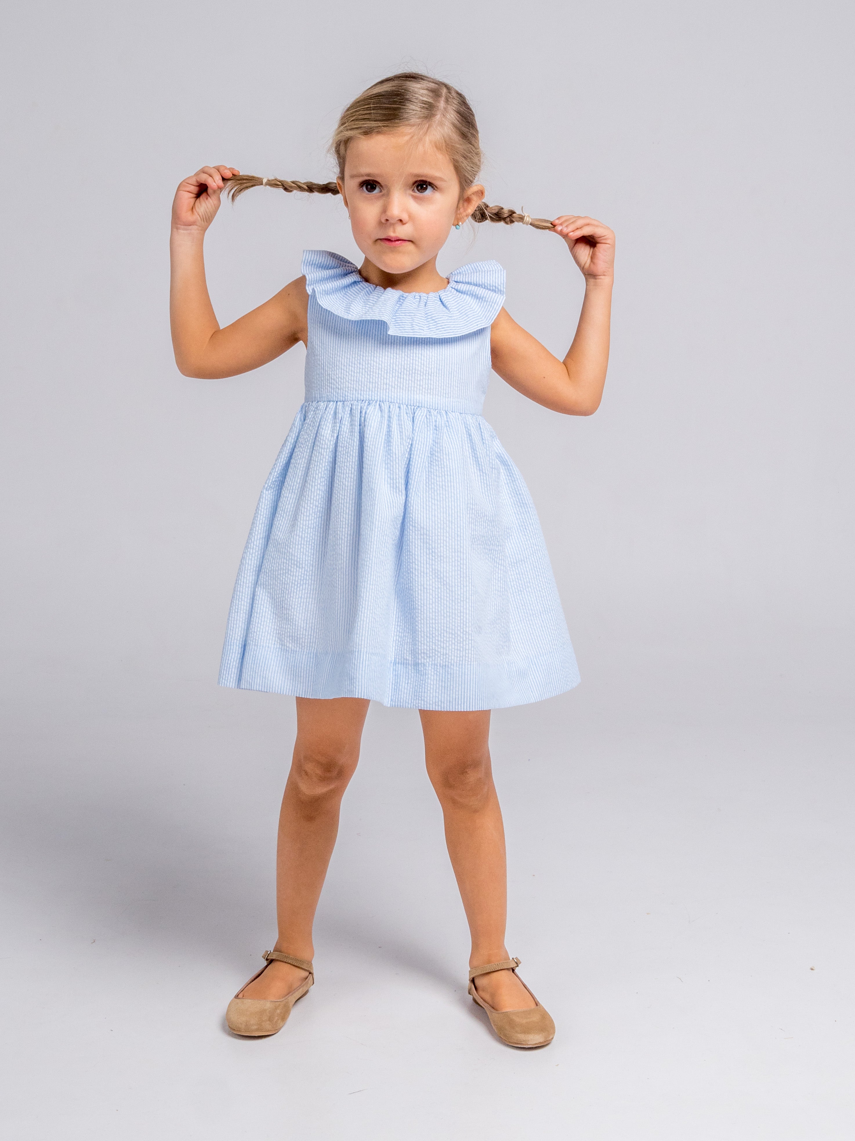 Vestido rayas azul