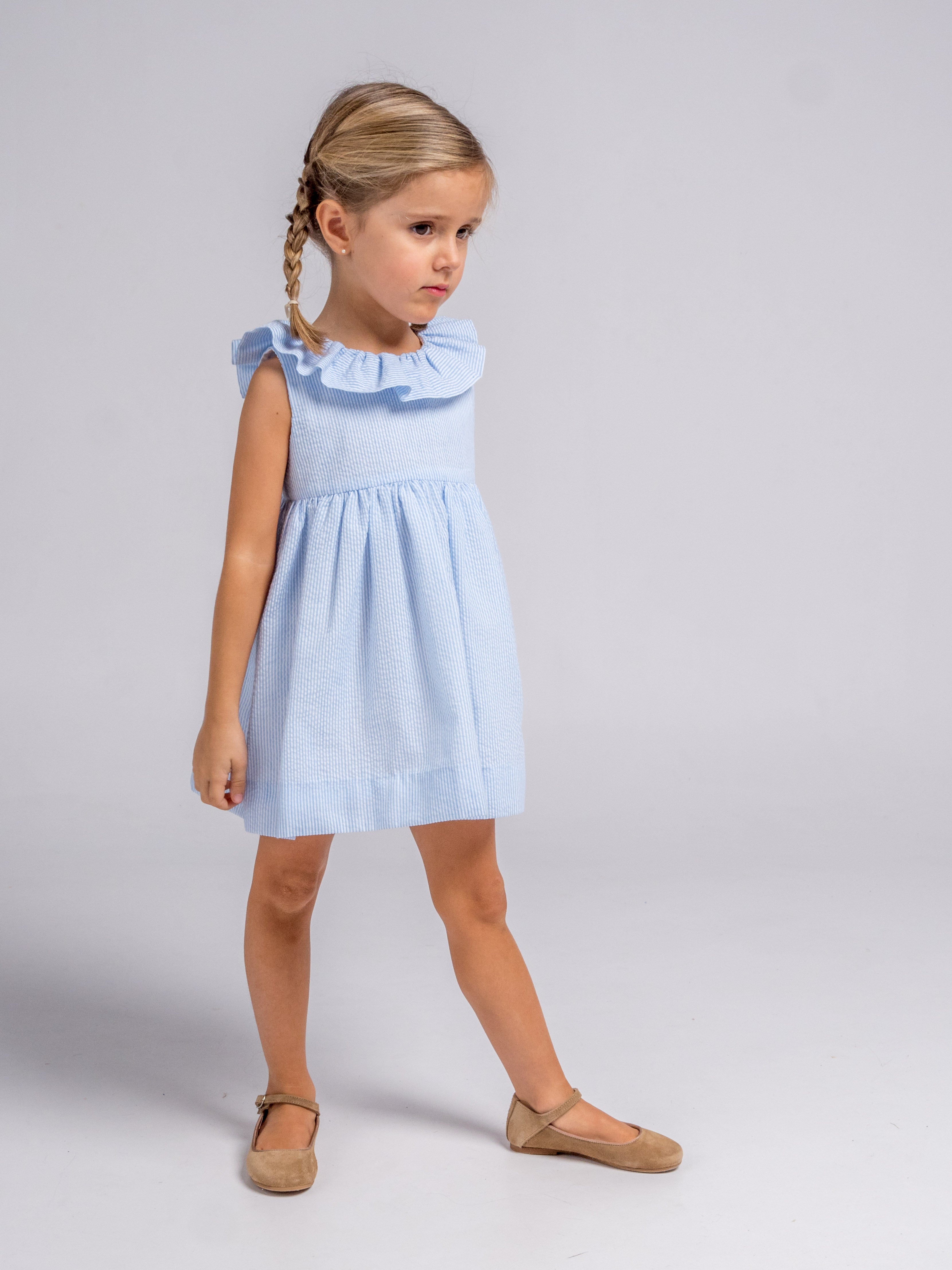 Vestido rayas azul