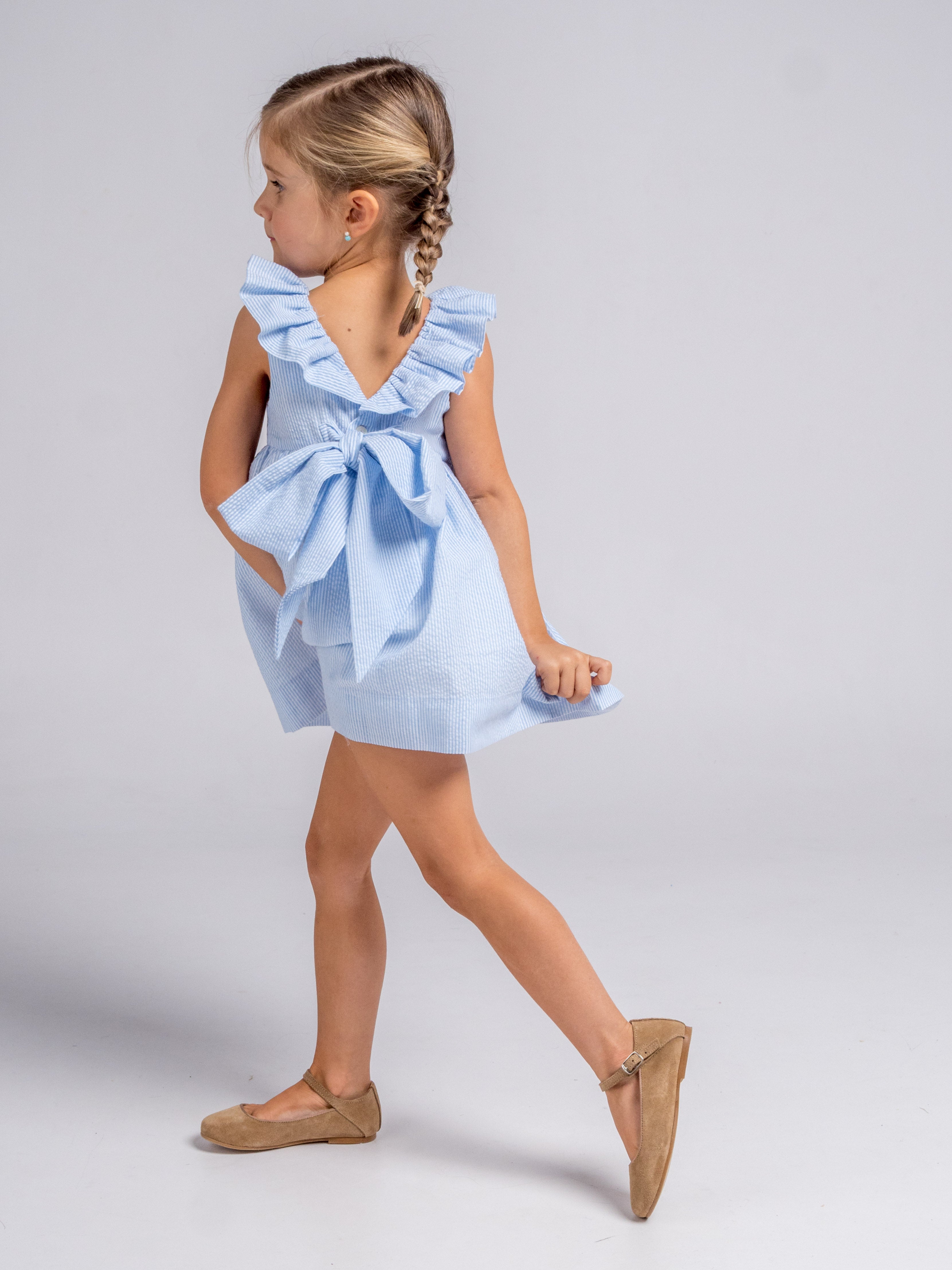 Vestido rayas azul