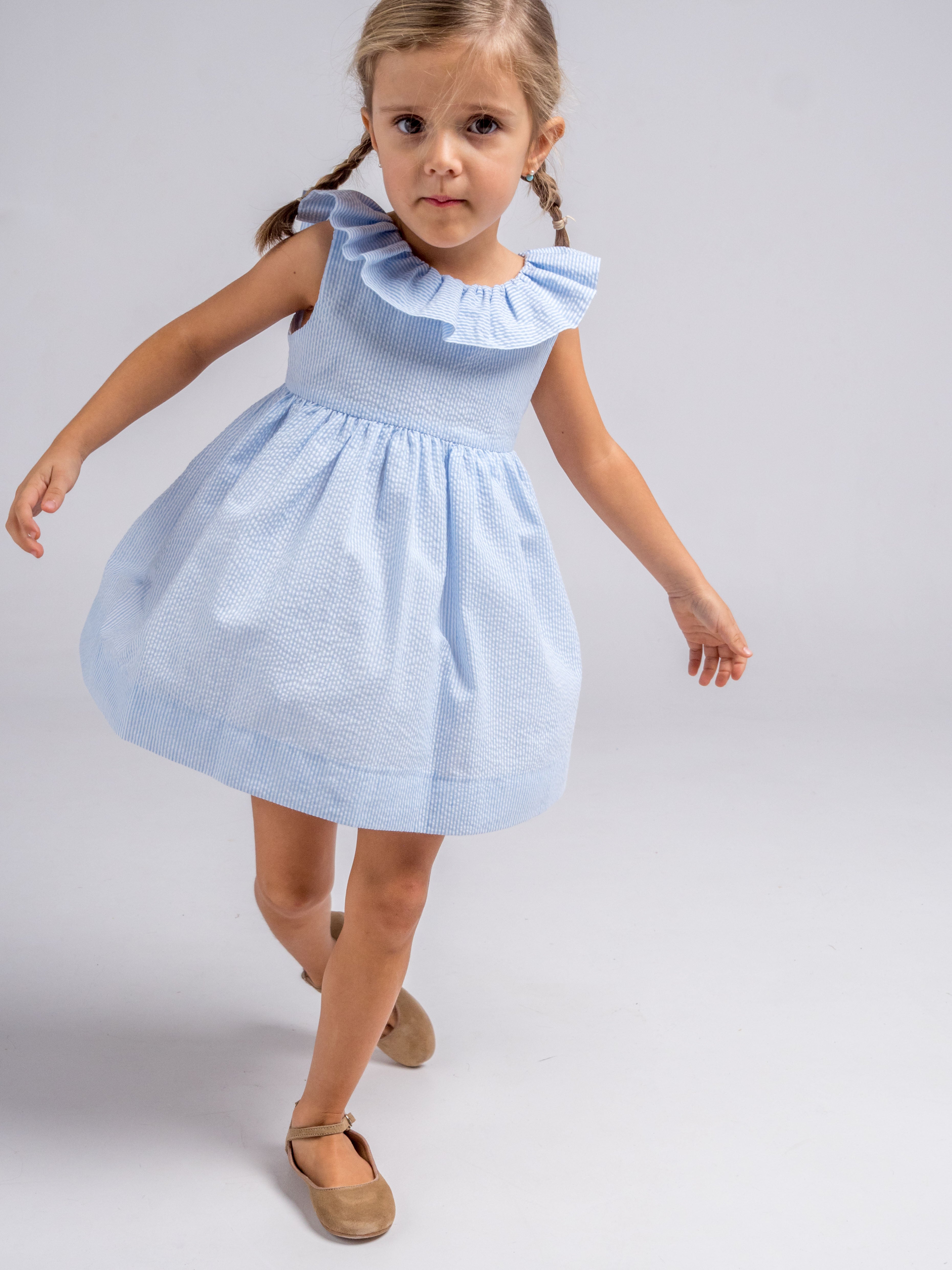 Vestido rayas azul
