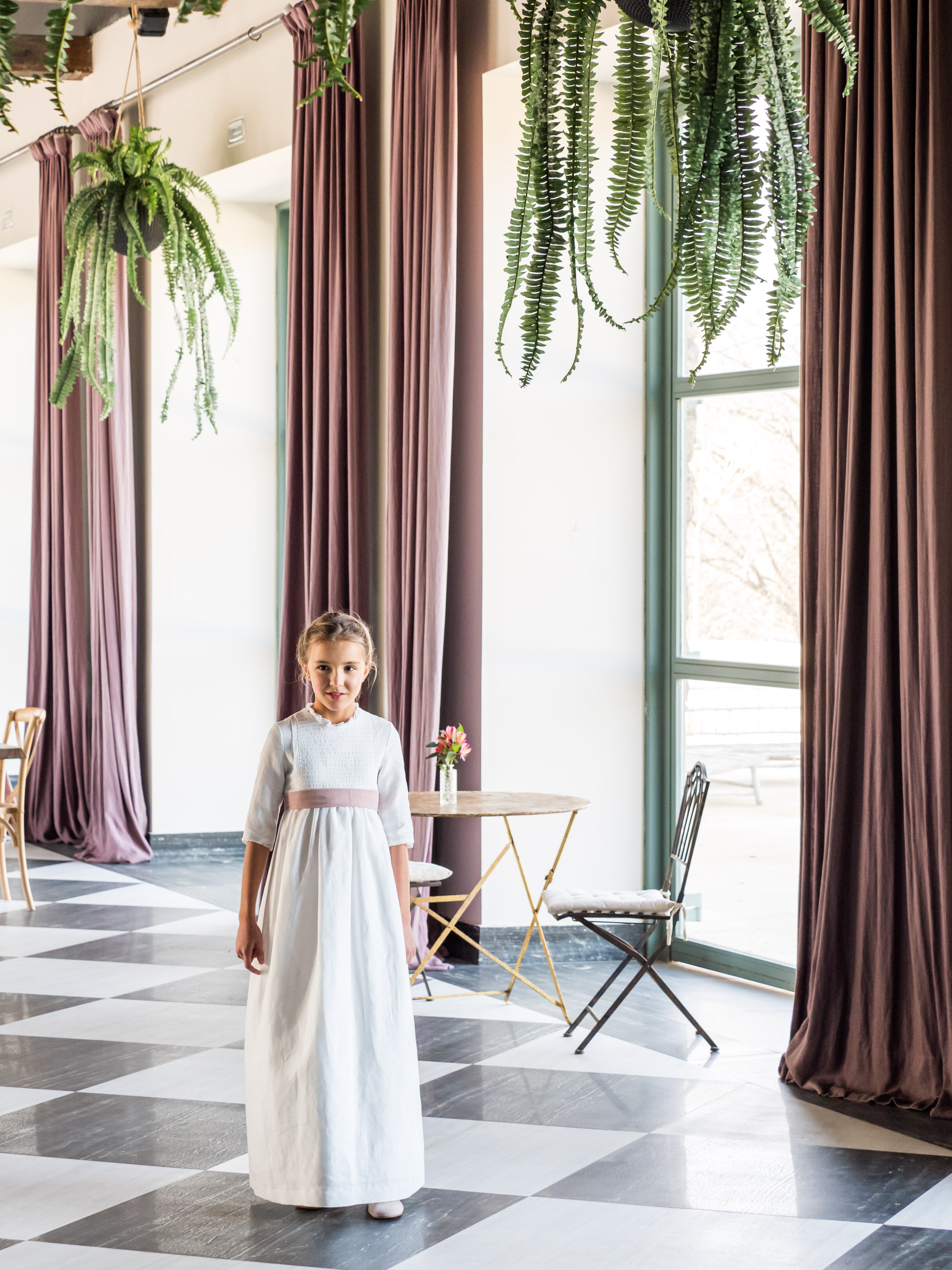 Ceinture noeud rose nude