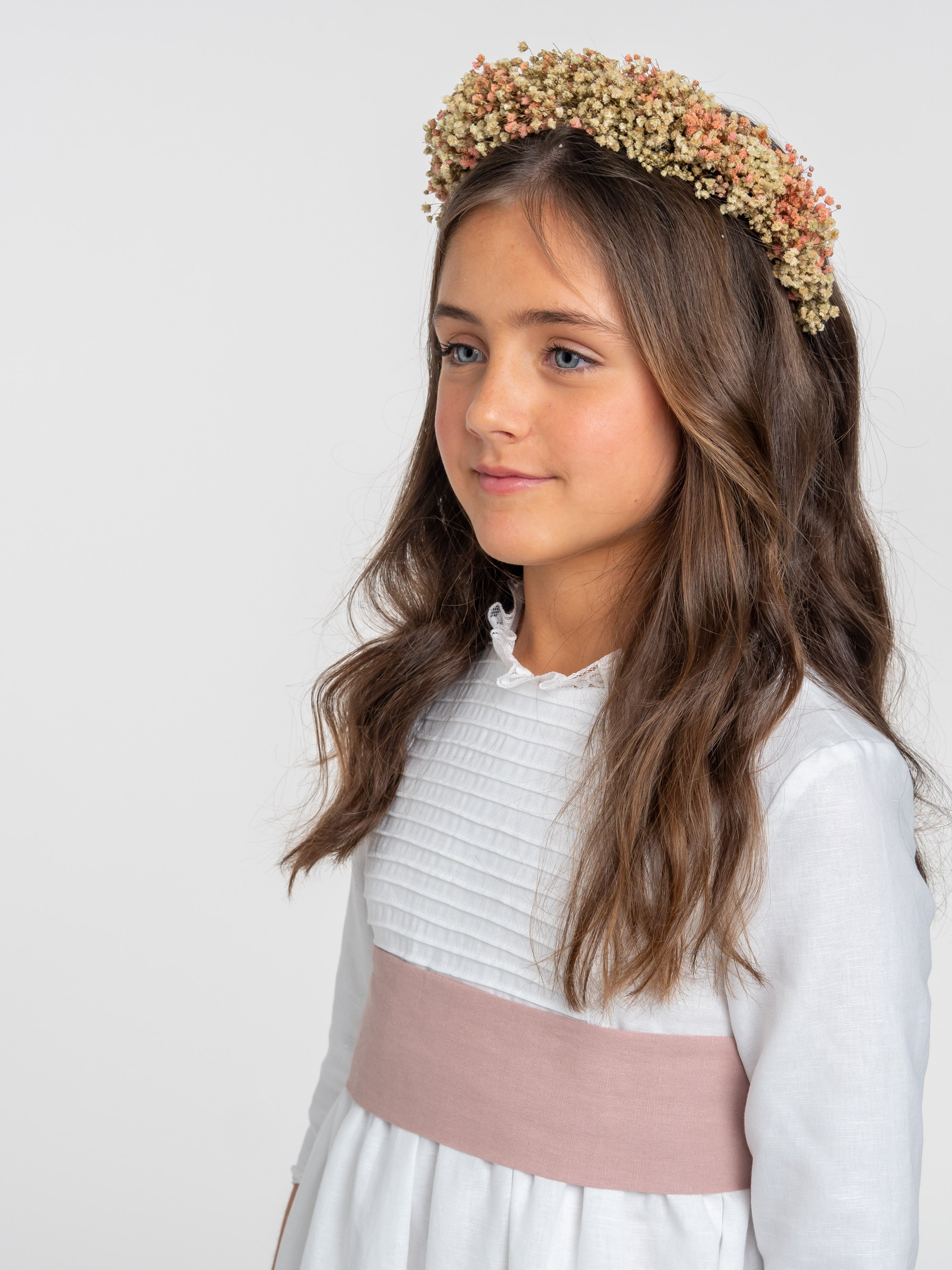 Ceinture noeud rose nude