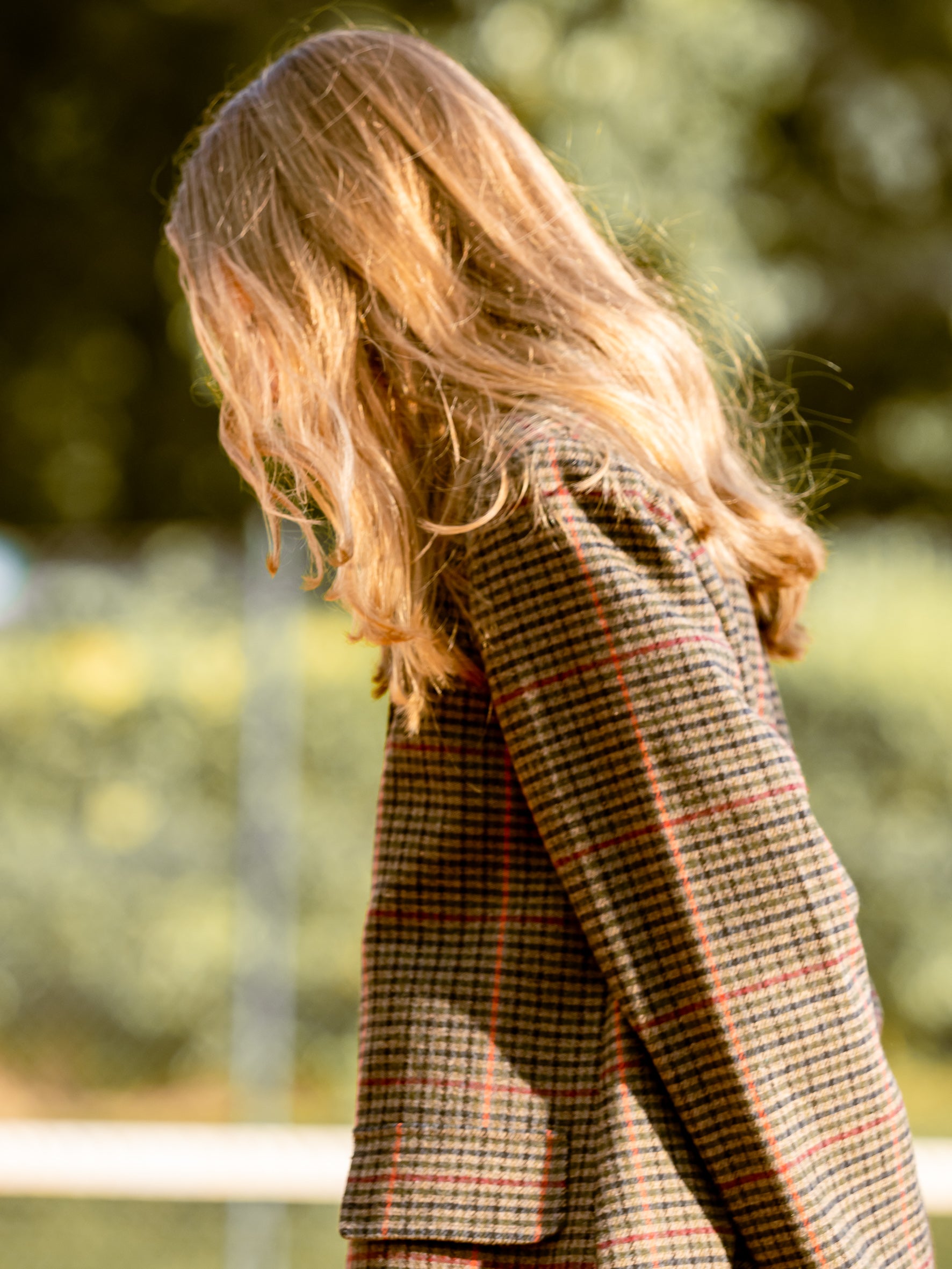 Manteau à carreaux multicolores