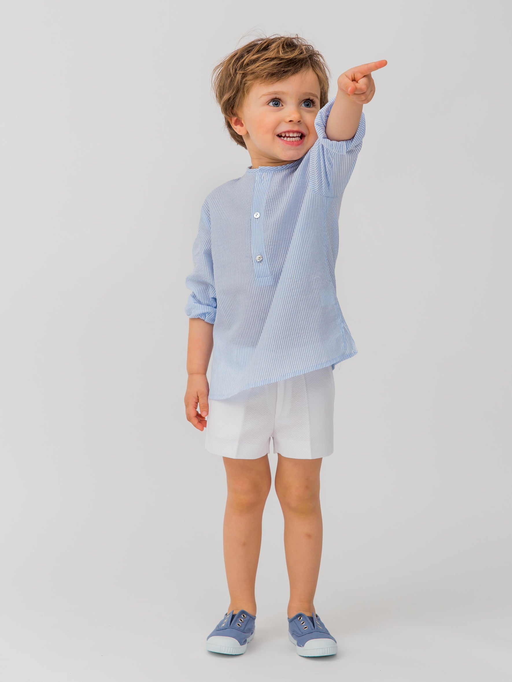 Chemise rayée bleue