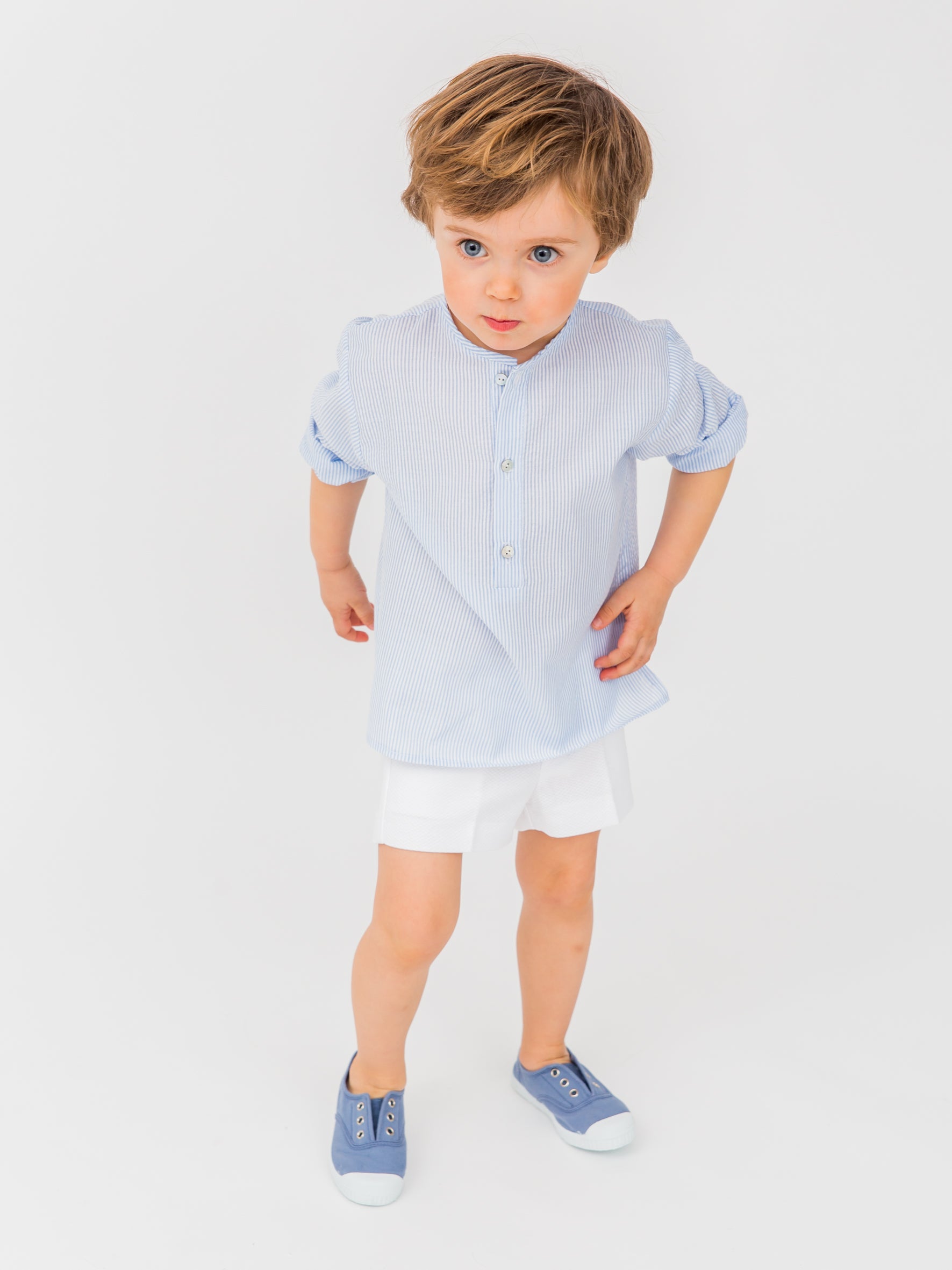 Chemise rayée bleue