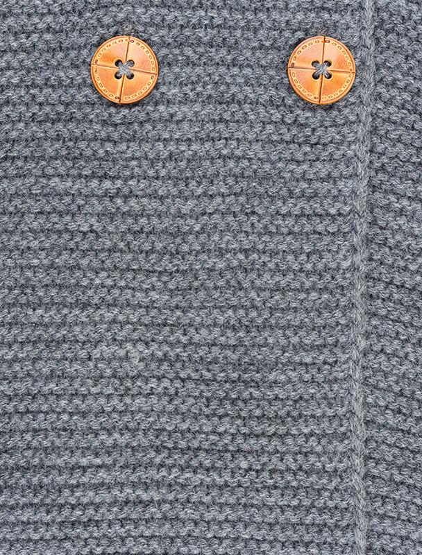 Duffle-coat en maille gris