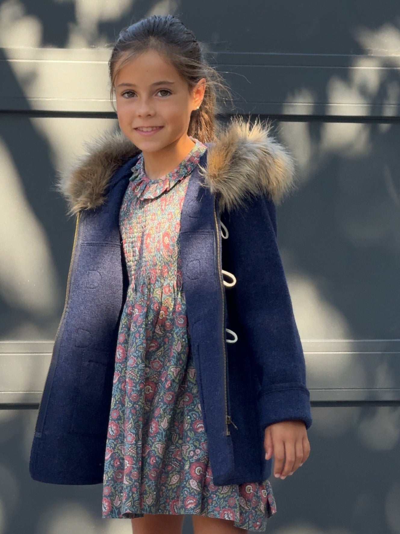 Cheveux trench bleus