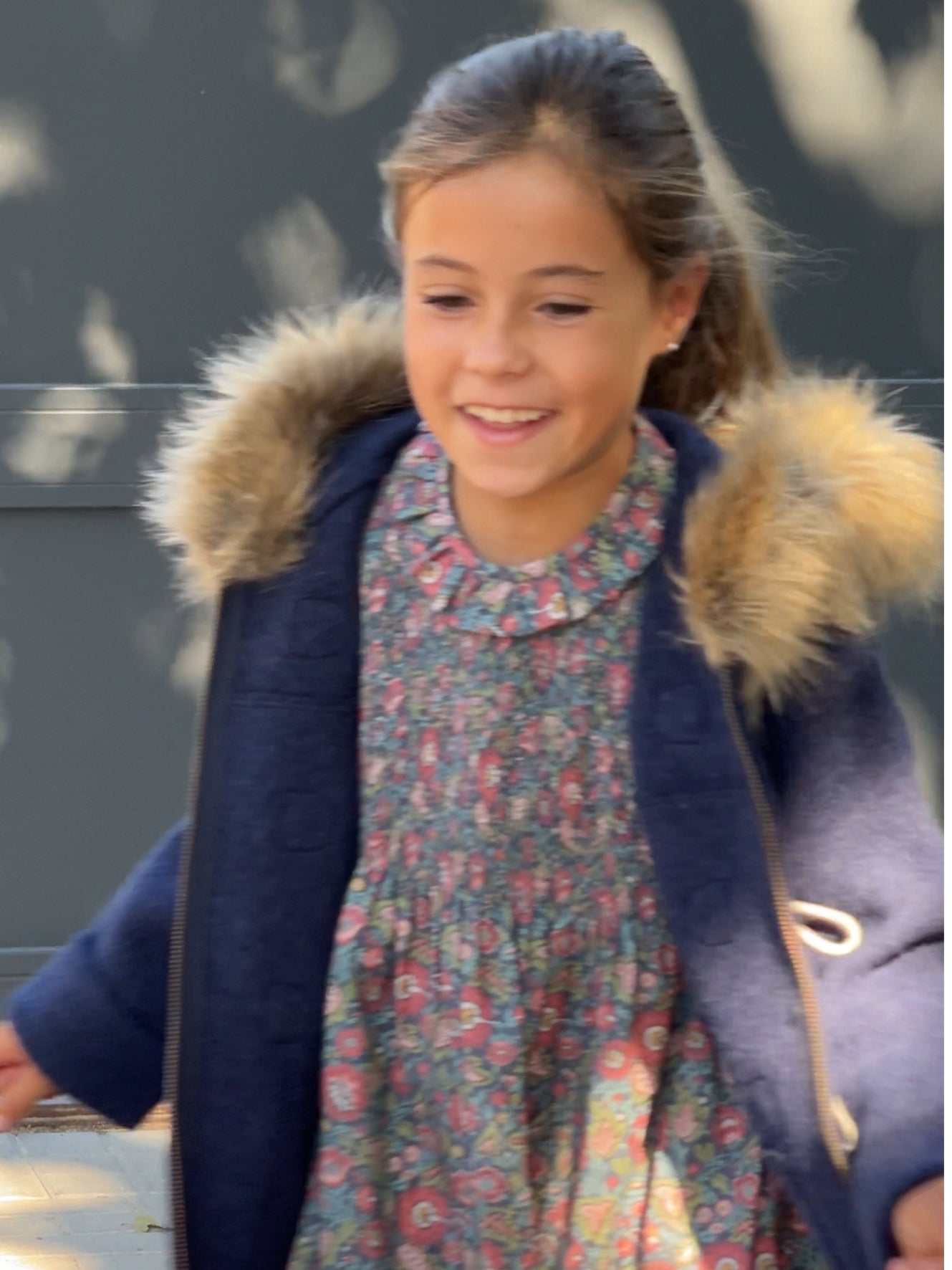 Cheveux trench bleus