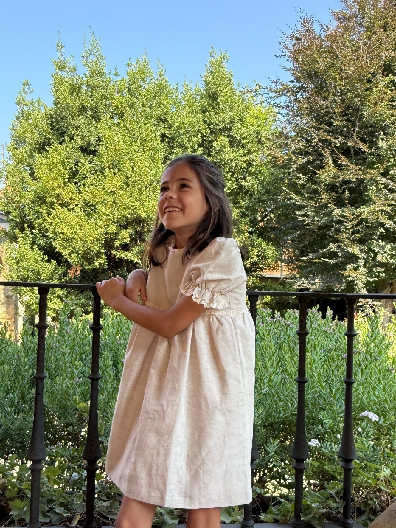 Vestido crudo manga corta