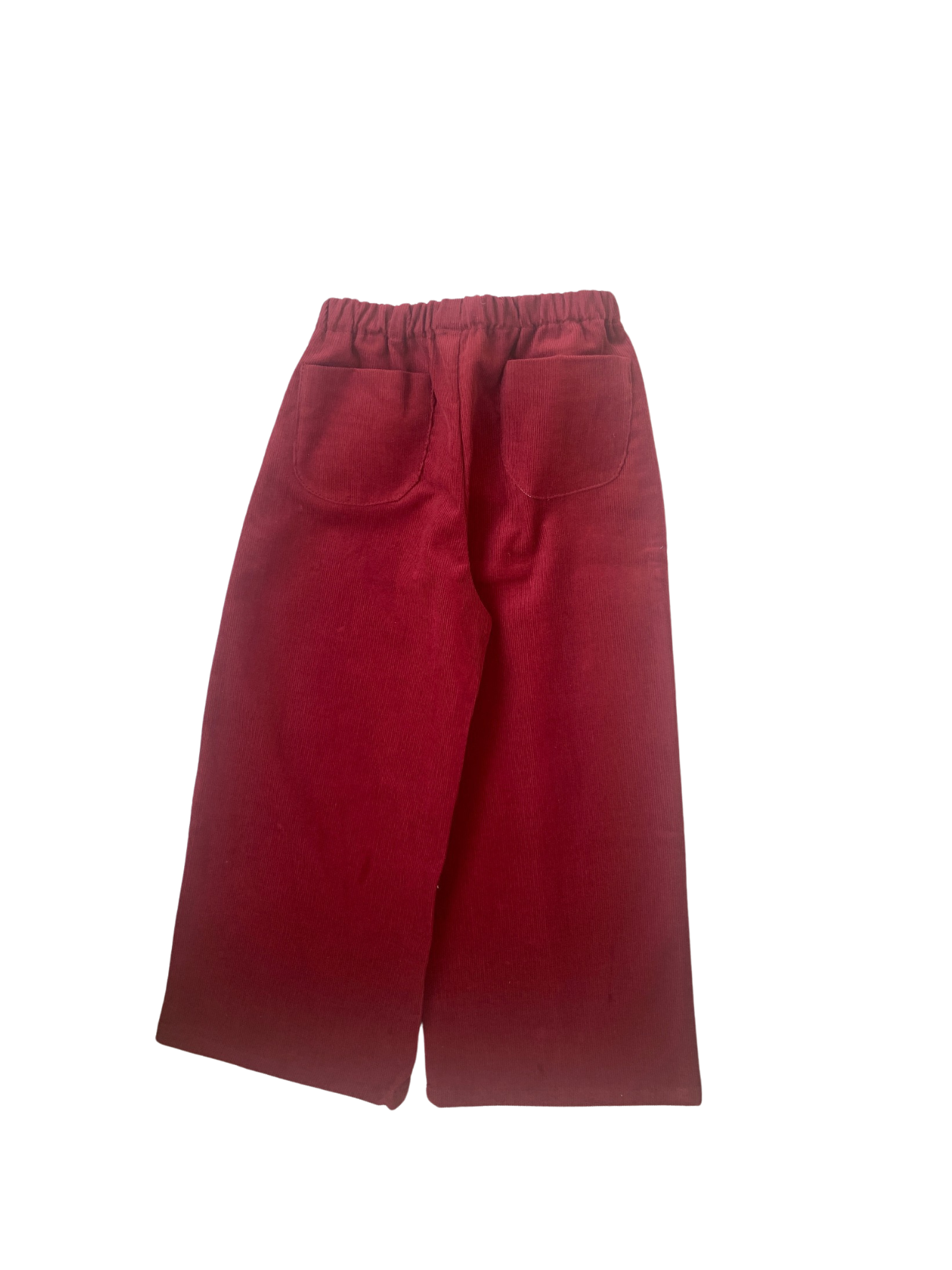 Pantalon en velours côtelé bordeaux