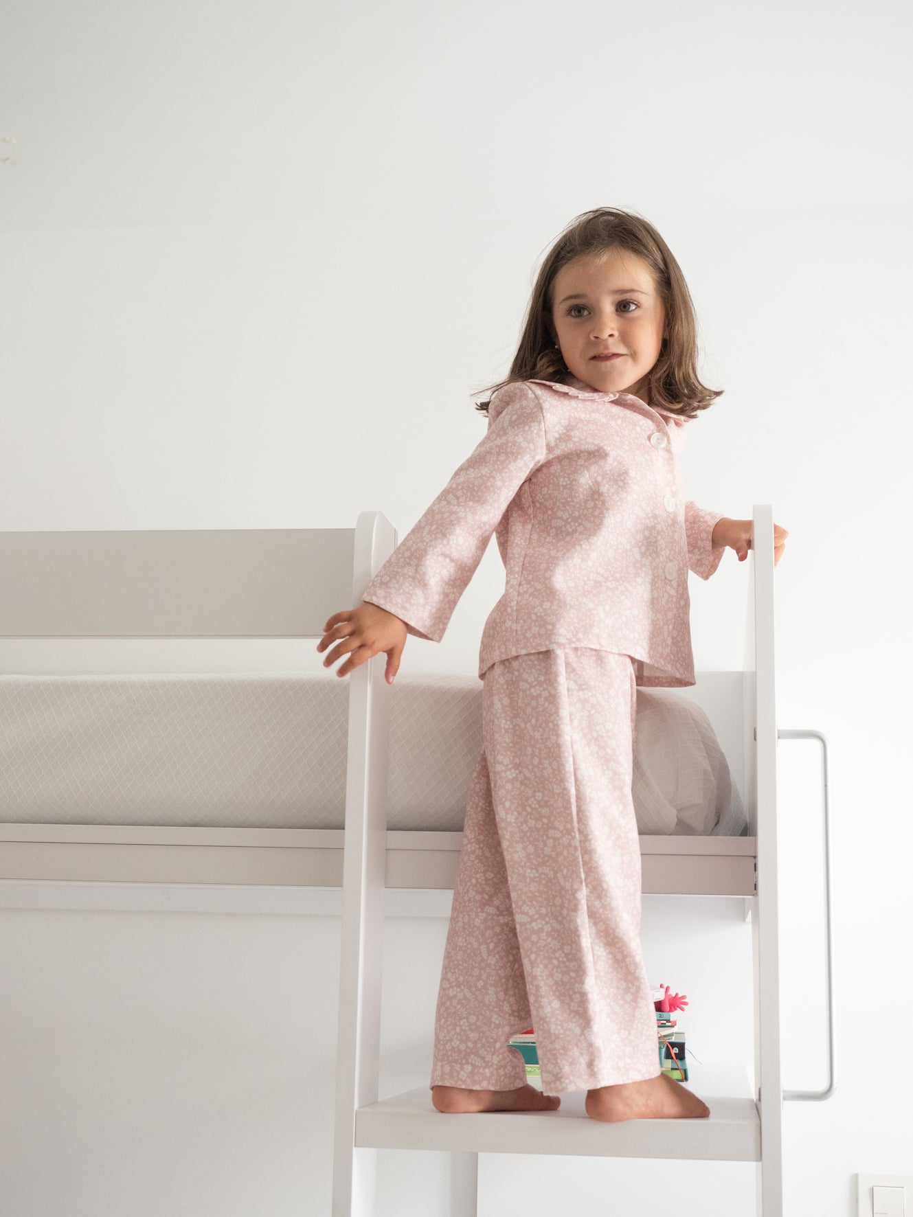 Pyjama fleurs roses