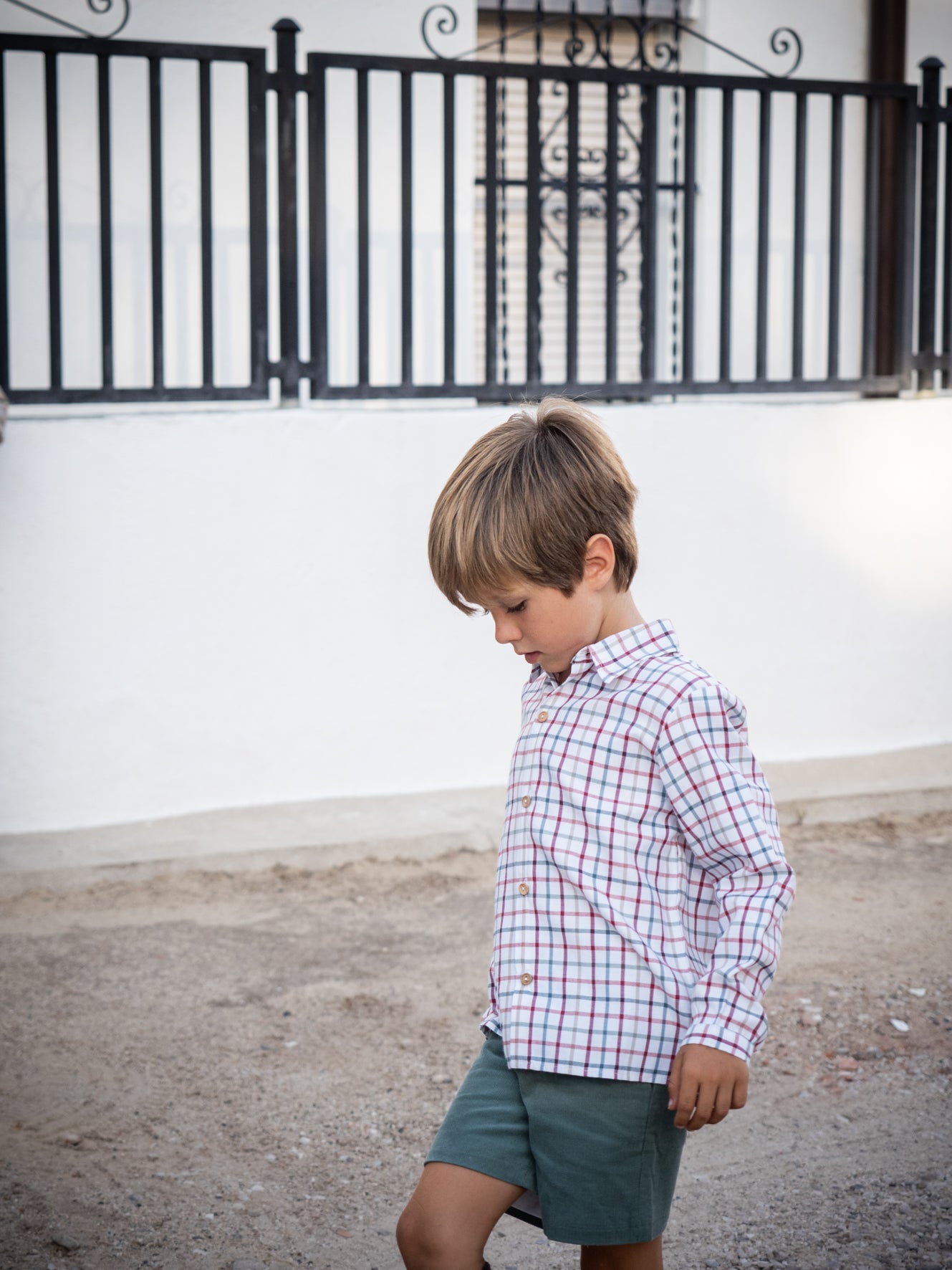 Chemise à carreaux multicolores