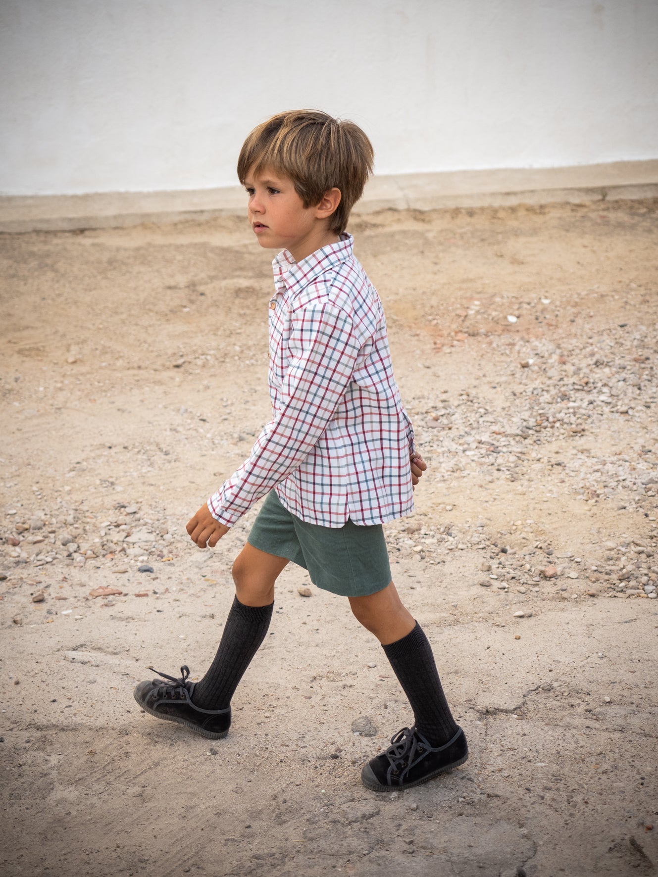 Chemise à carreaux multicolores