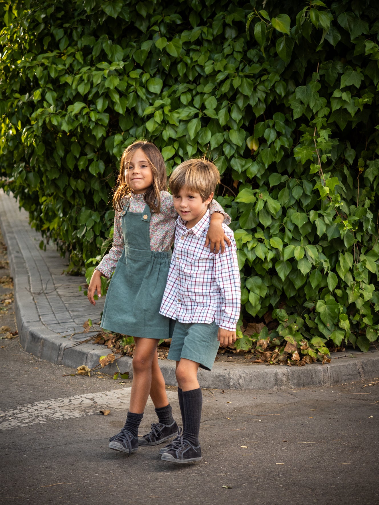 Chemise à carreaux multicolores