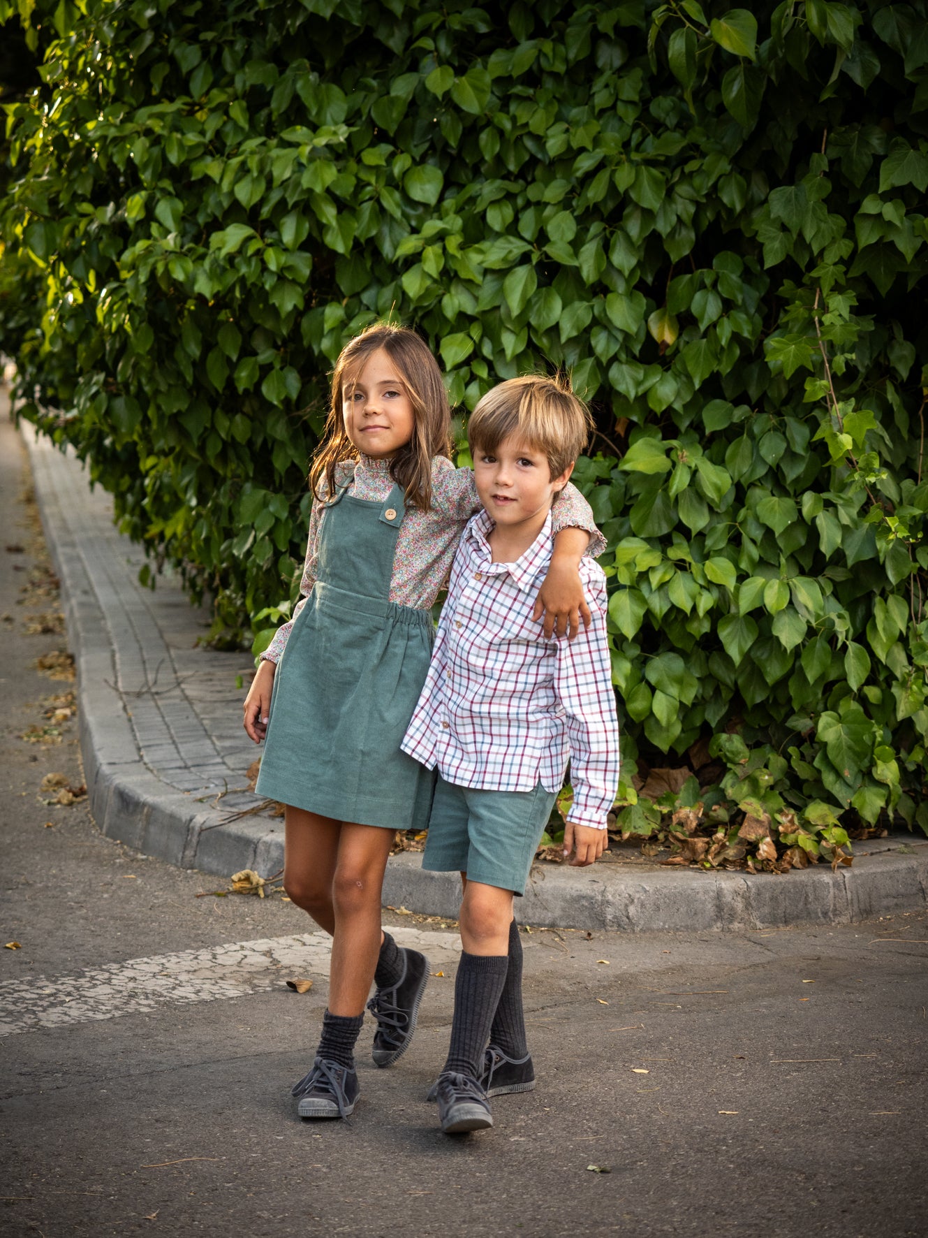 Chemise à carreaux multicolores