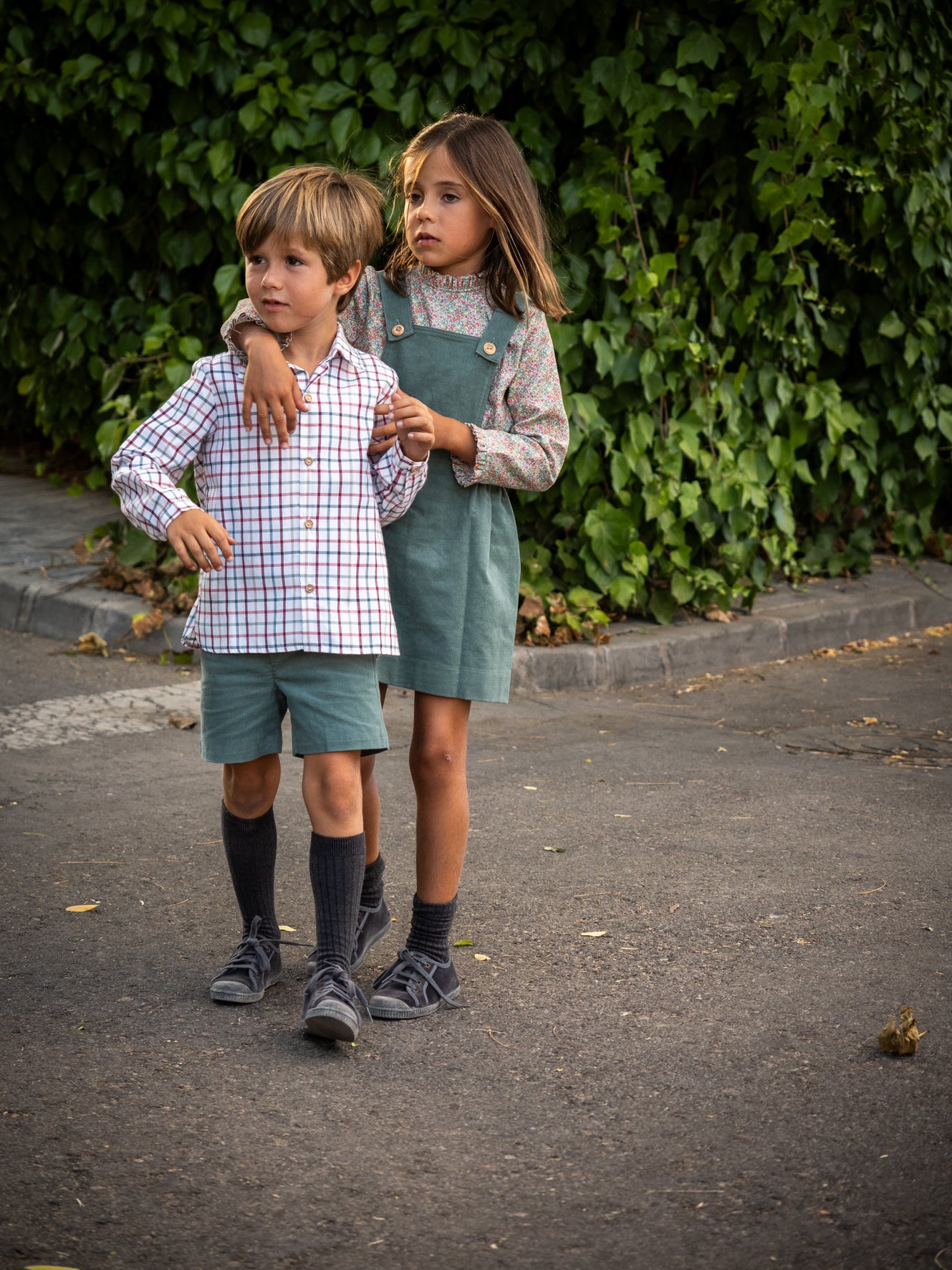 Chemise à carreaux multicolores