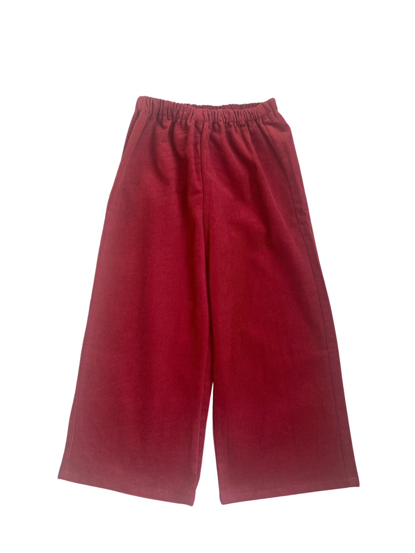 Pantalon en velours côtelé bordeaux