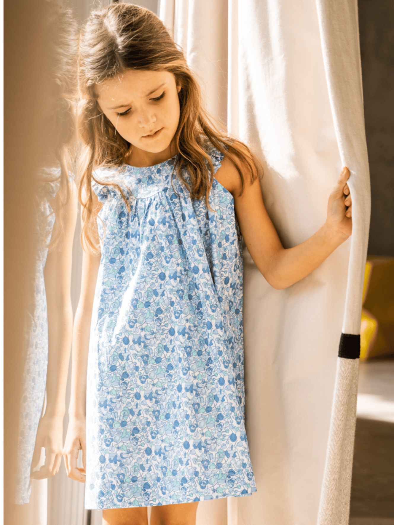 Vestido flores azul