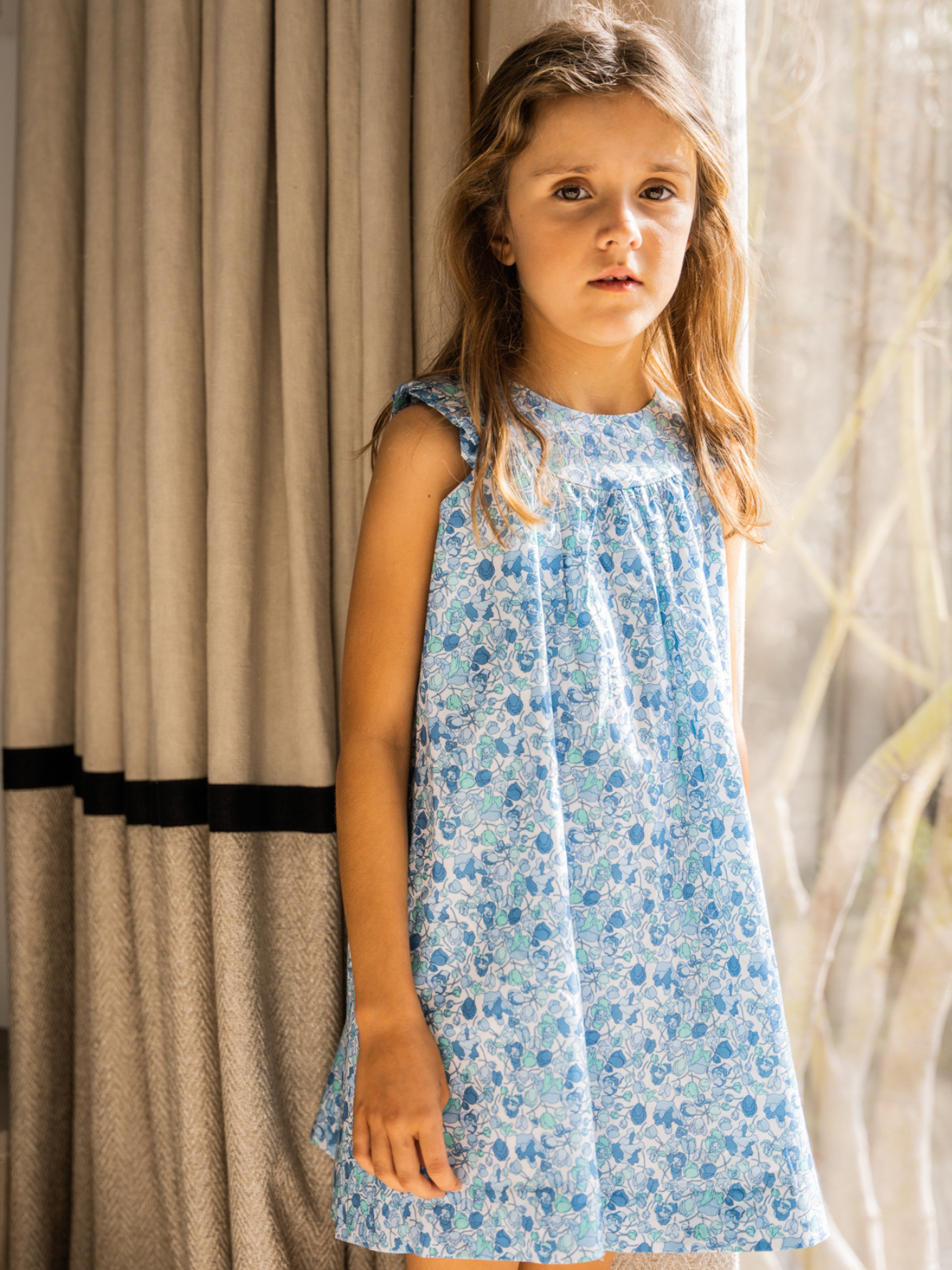 Vestido flores azul