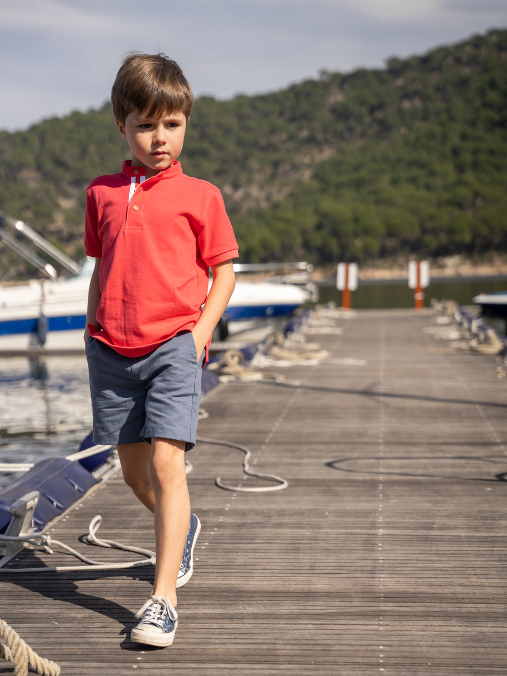 Bermuda azul pizarra