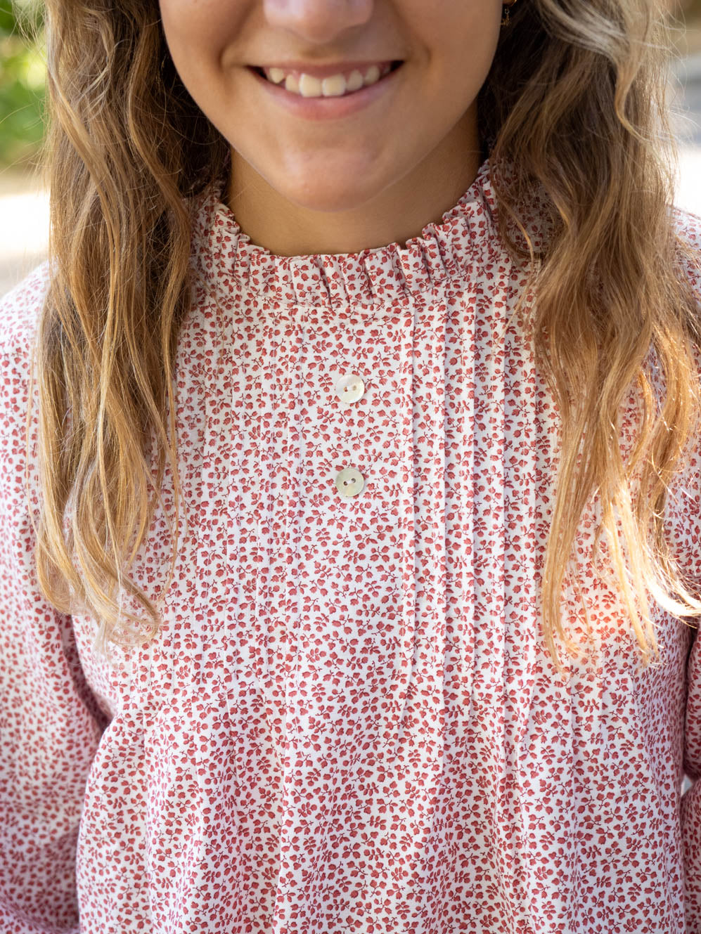 Blusa jaretas flores rojo