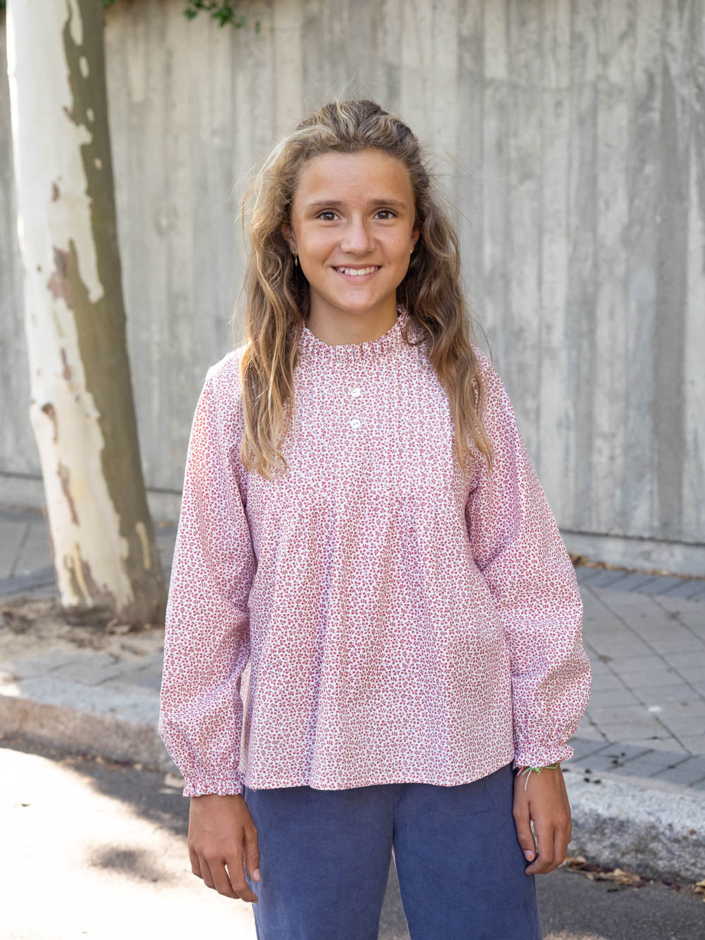 Blusa jaretas flores rojo