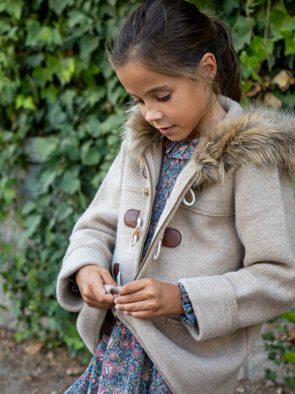 Duffle-coat en poil de chameau